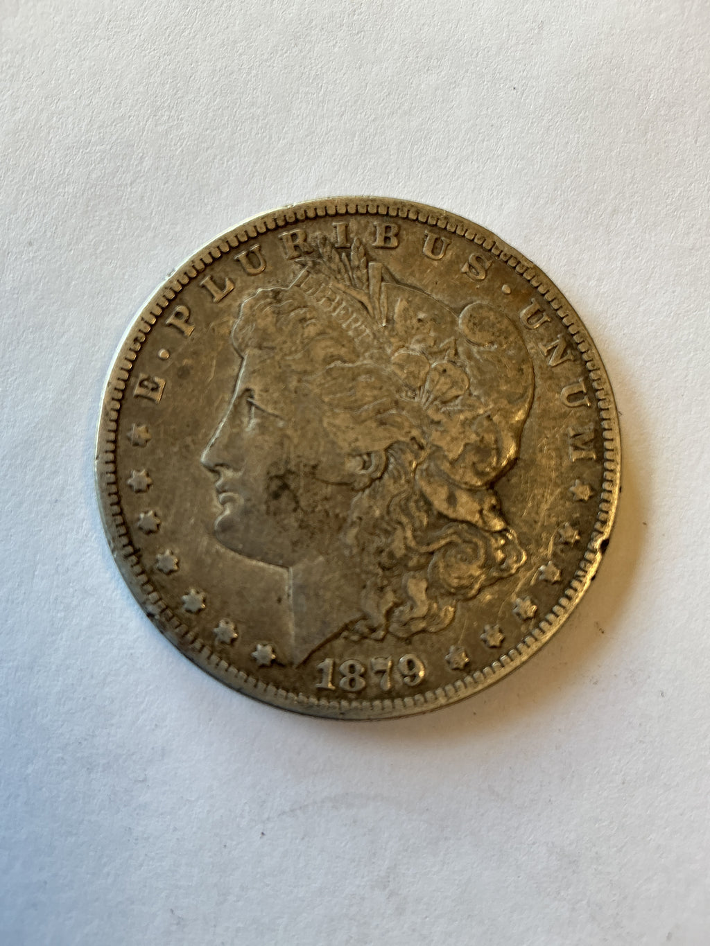 Lot 16 1879 S Morgan silver dollar, XF