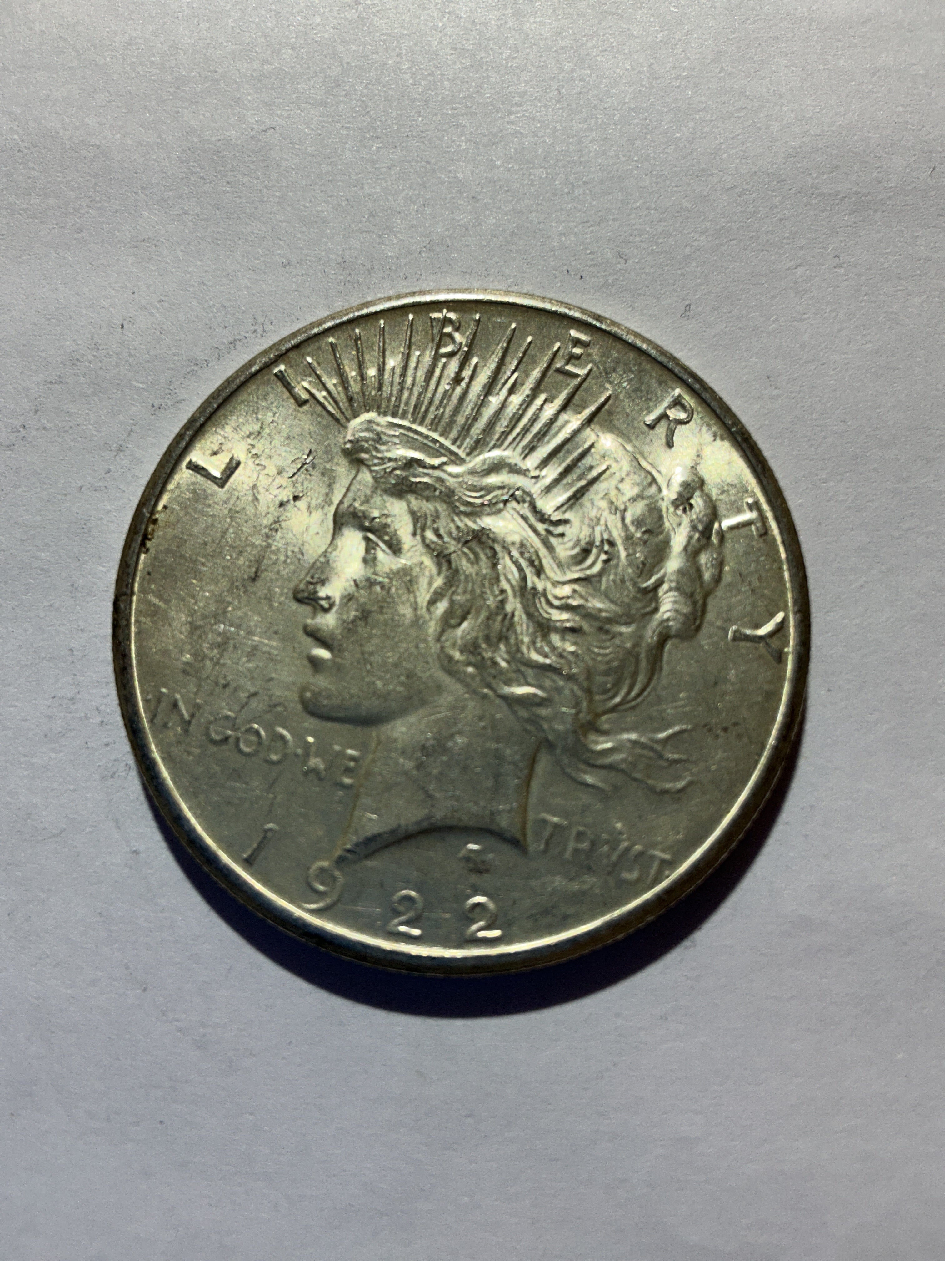 Lot 24, 1922 S Peace Dollar, Au