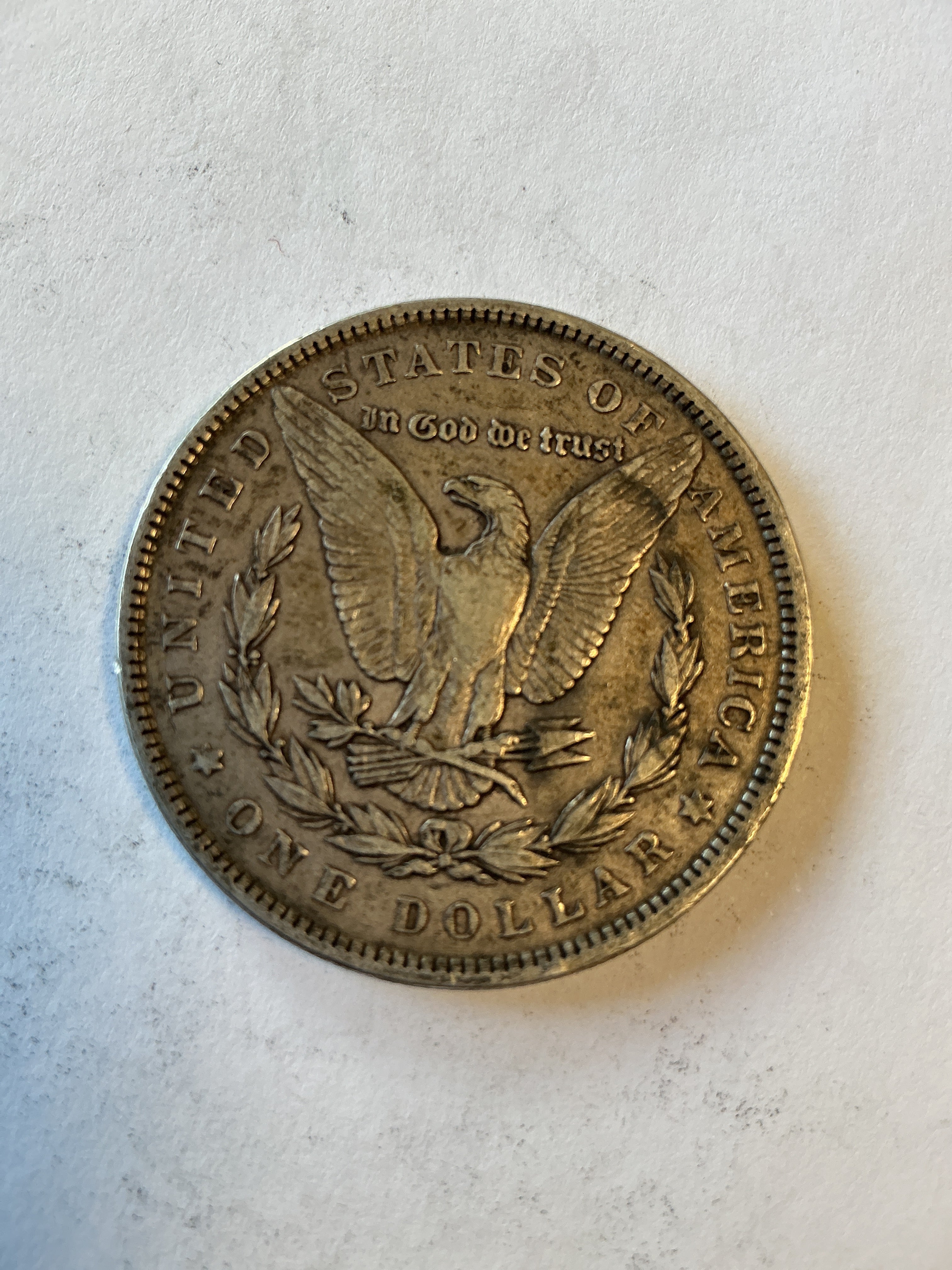 Lot 28 1885 Morgan silver dollar, xf