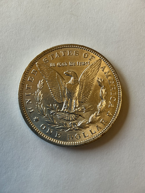 Lot 1, 1896 Morgan silver dollar, AU