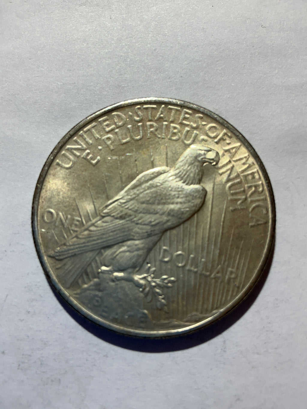 Lot 36, 1925 Peace dollar, AU