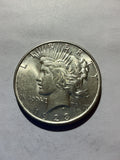 Lot 28, 1923 D Peace dollar, AU