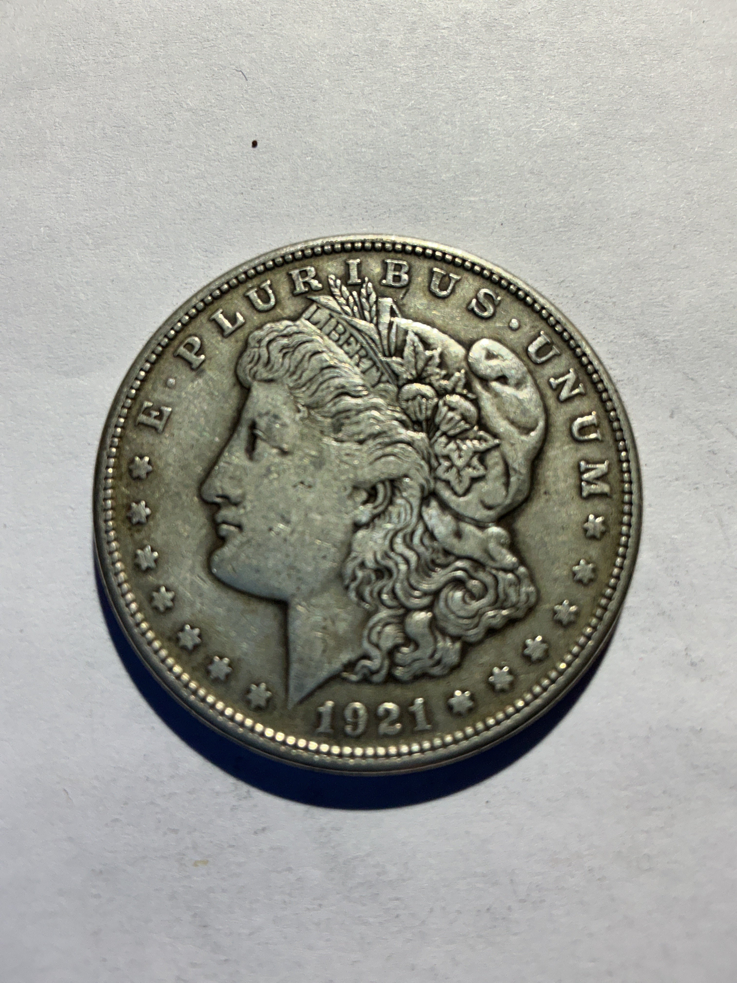 Lot 74, 1921 Morgan silver dollar