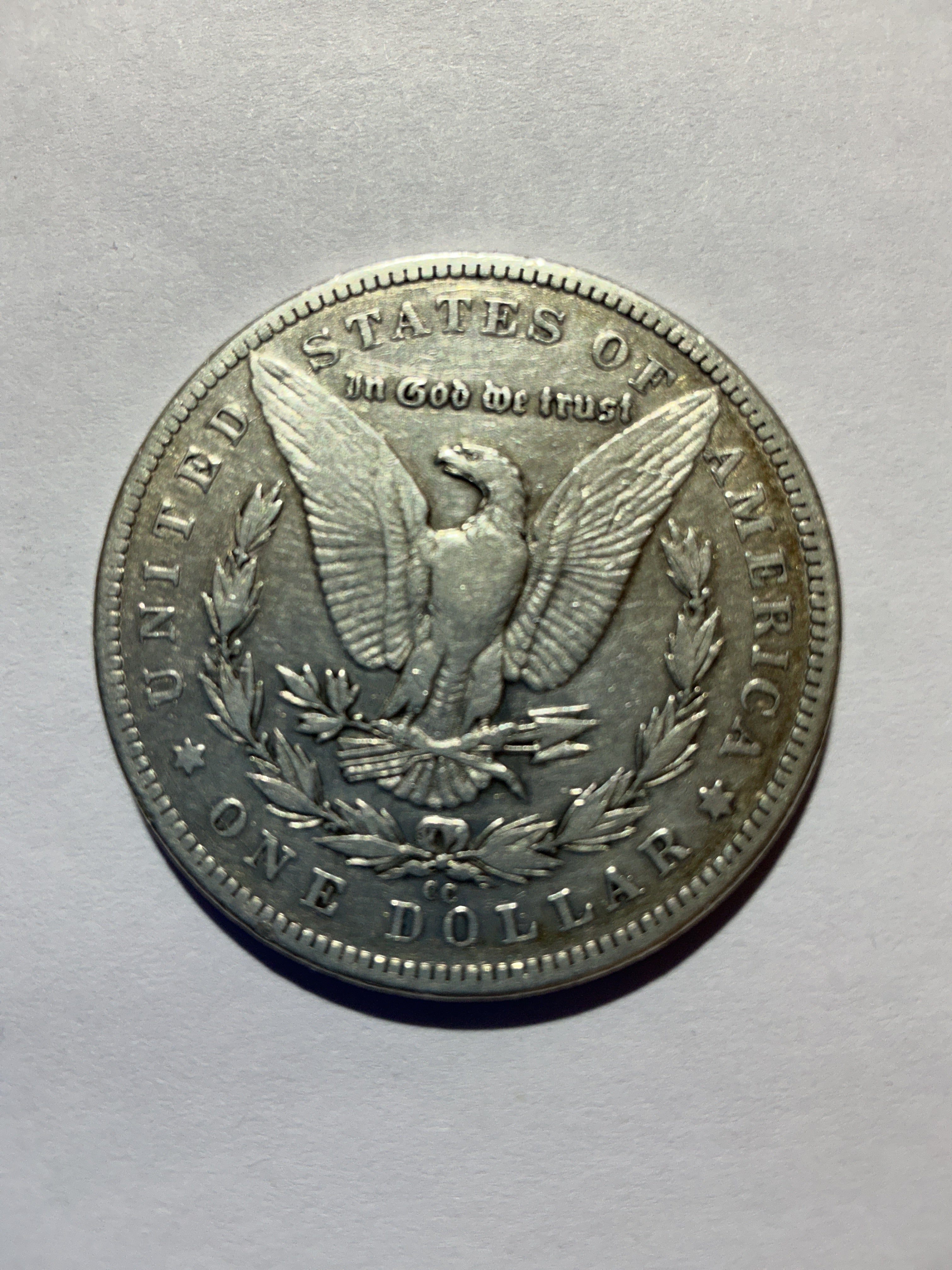 Lot 3, 1889 CC, Morgan silver dollar Vf, Rare, low mintage, only 350000