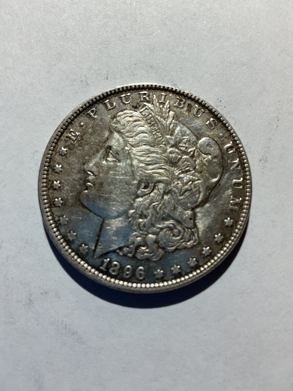 Lot 32, 1896 Morgan silver dollar, AU