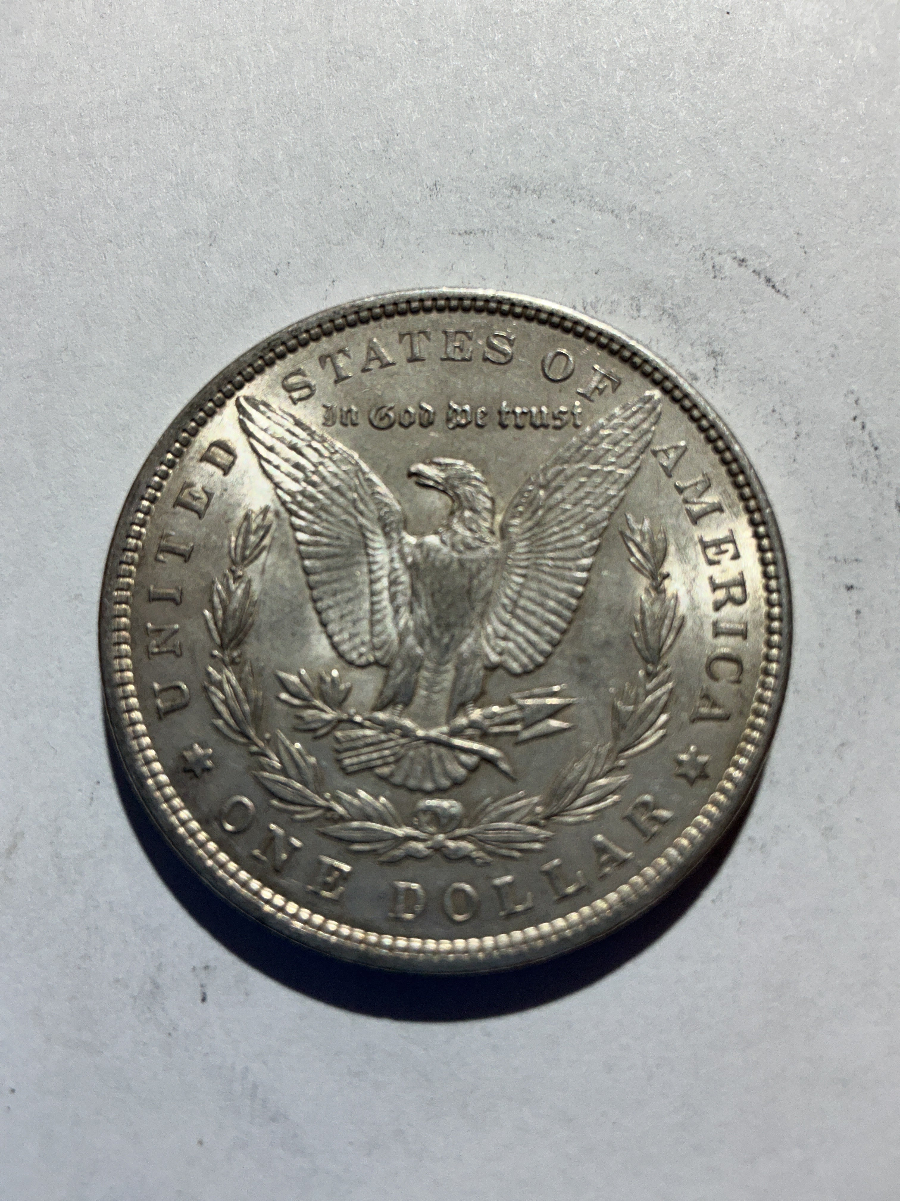 Lot 37, 1900 Morgan silver dollar, AU nice coin