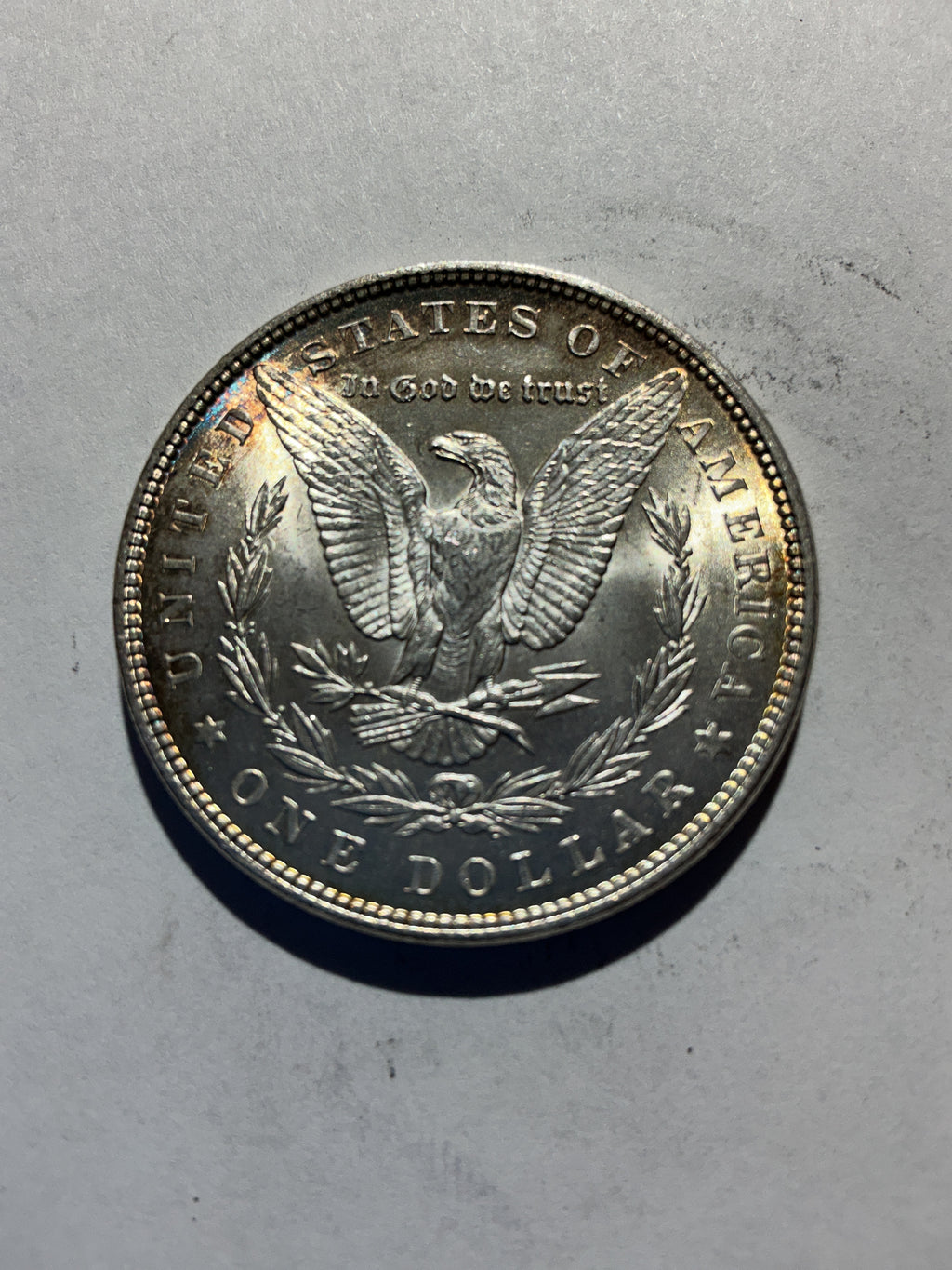 Lot 38, 1887 Morgan silver dollar,AU
