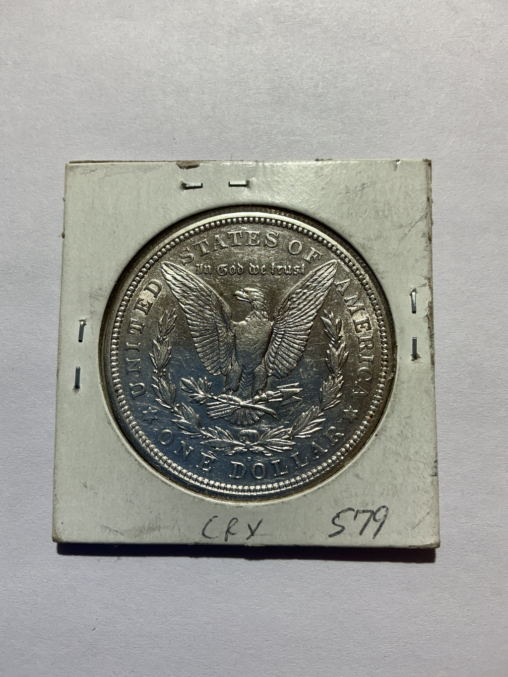 Lot 5, 1921 D Morgan silver dollar, high grade