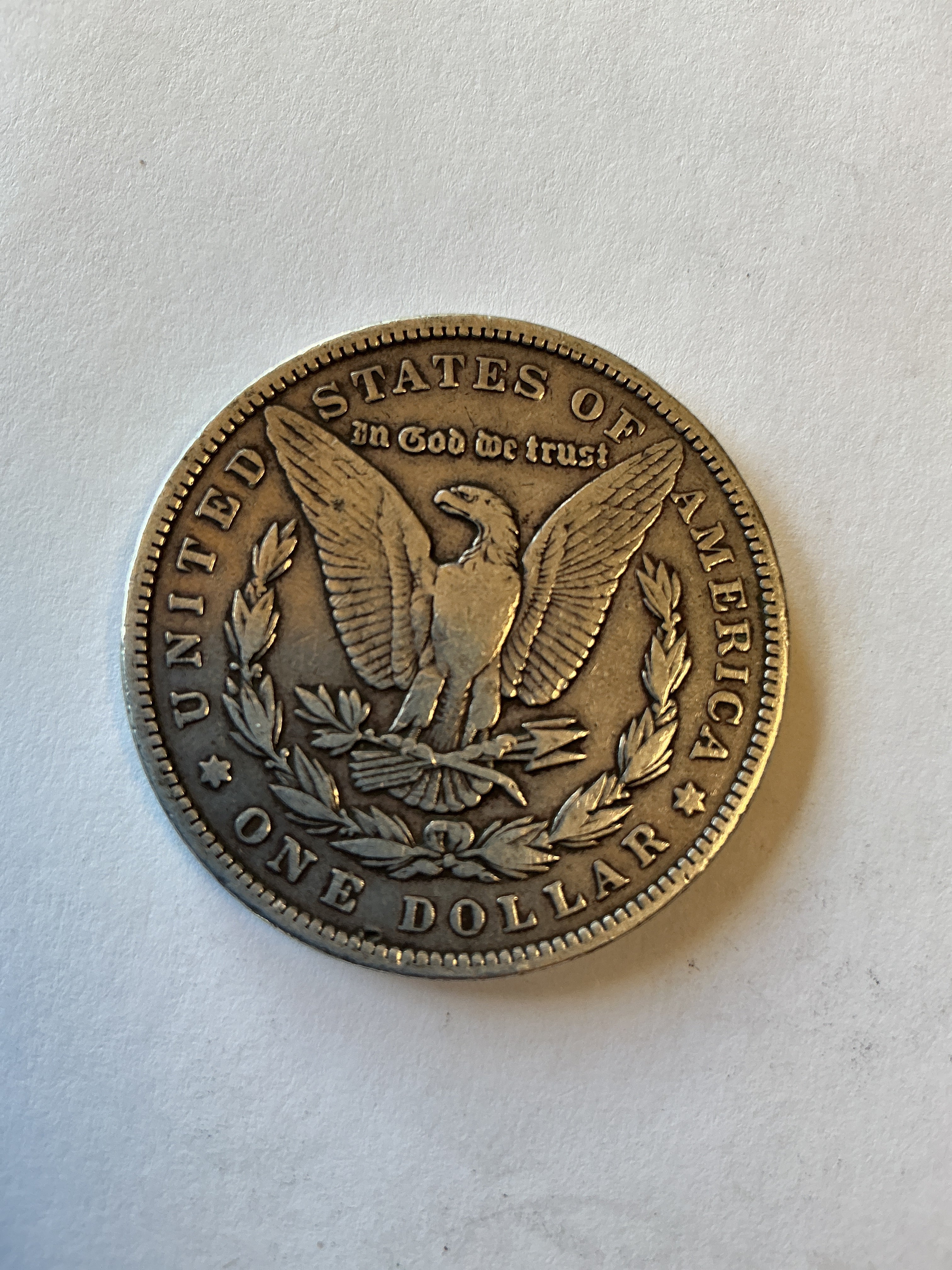 Lot 17 1891 Morgan silver dollar, VF