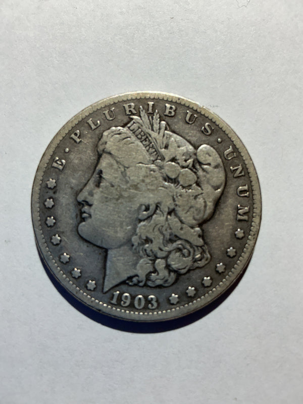 Lot 17, 1903 S, Morgan silver dollar, F, low mintage