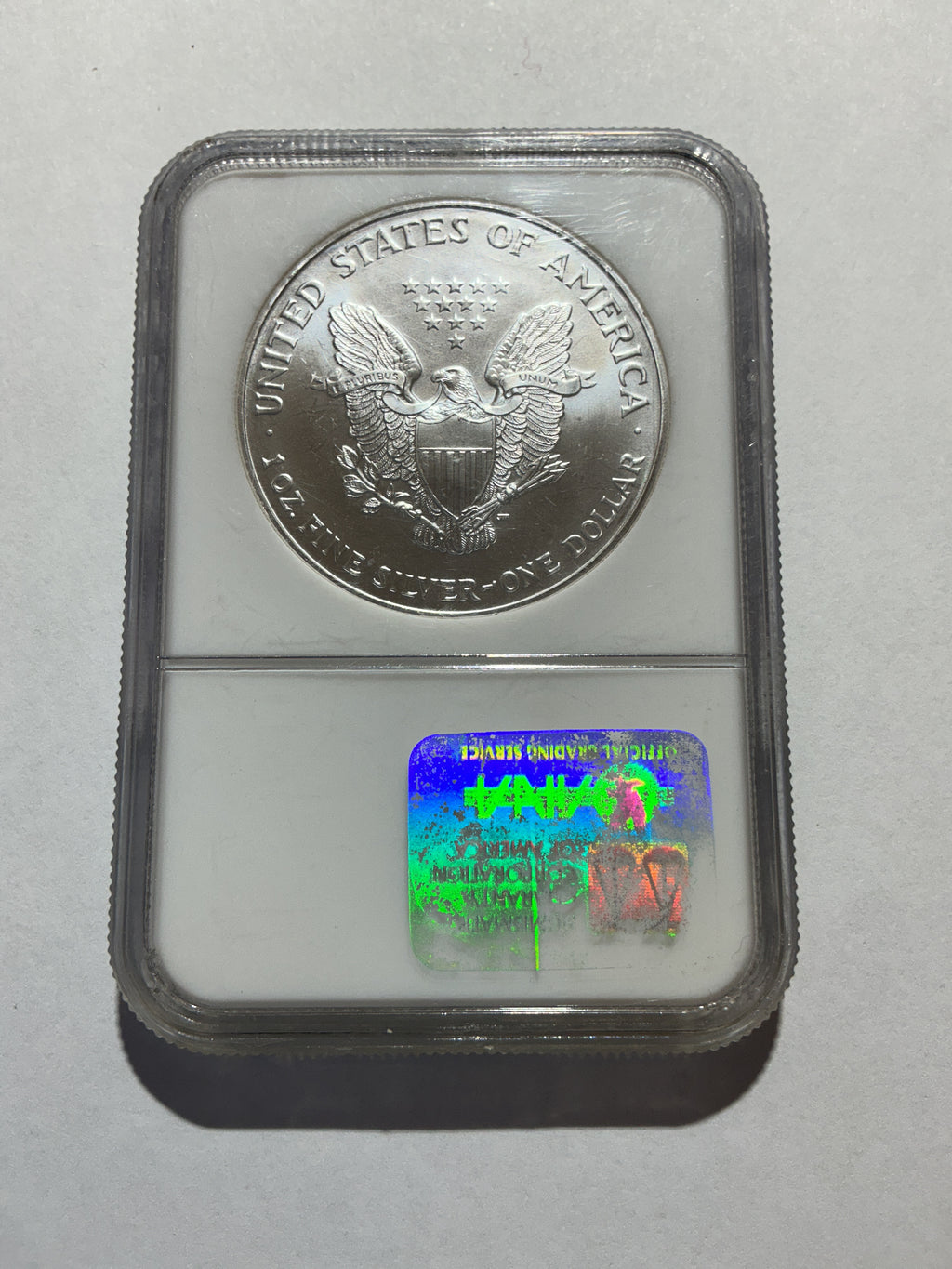 Lot 5, 2002 American silver eagle, MS69