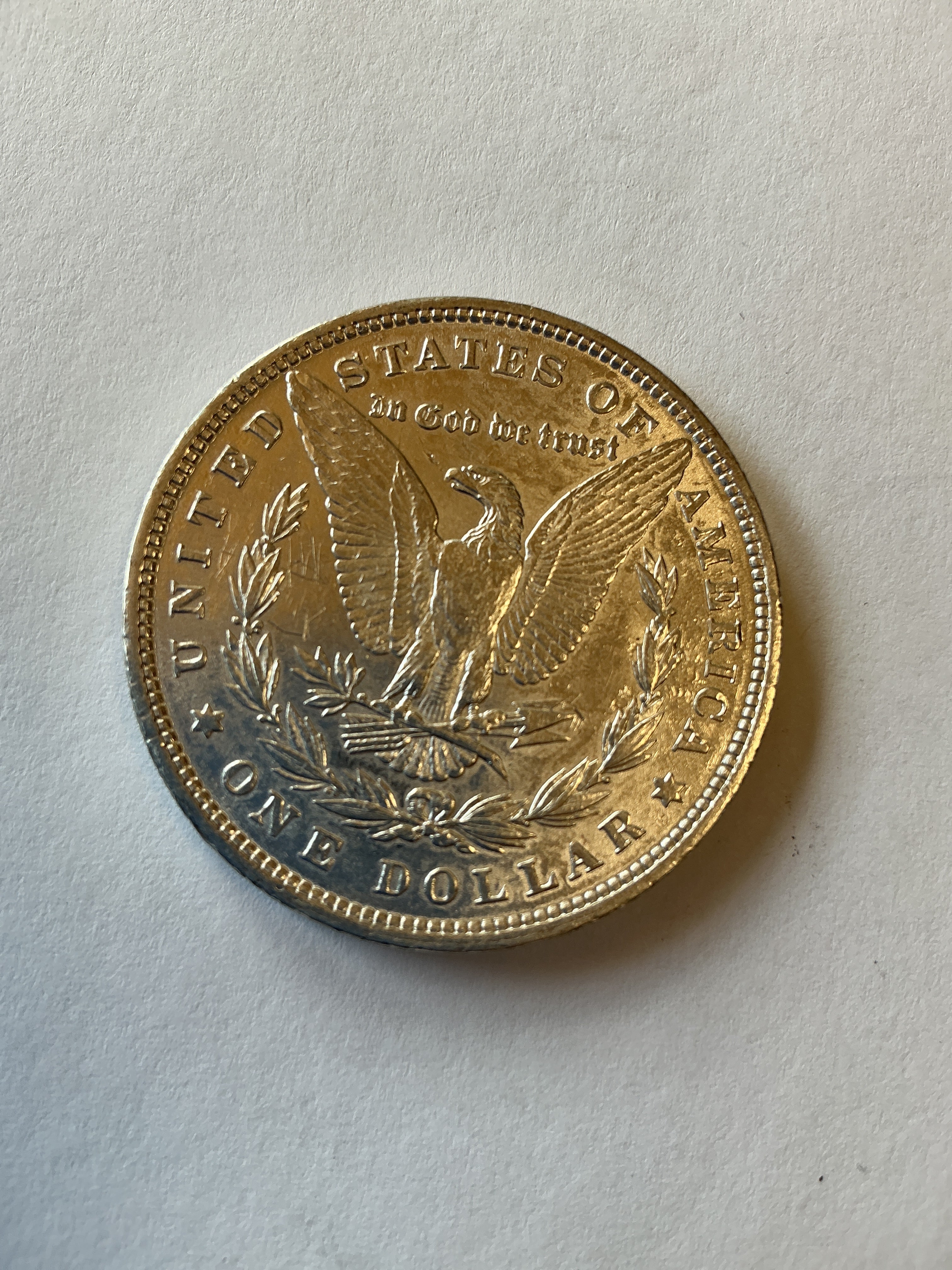 Lot 4, 1880 Morgan silver dollar, AU