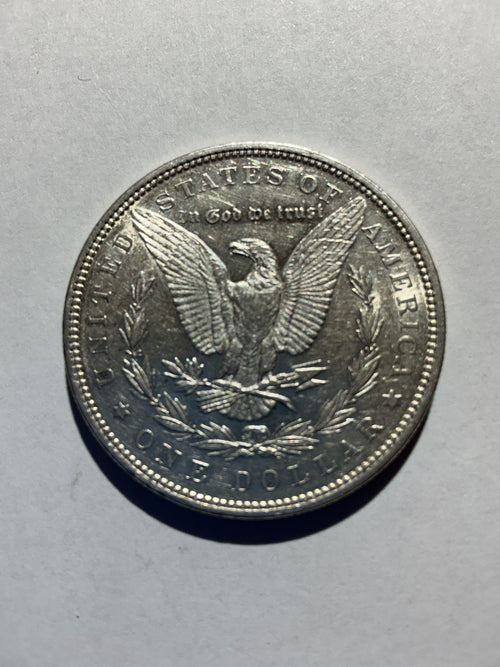 Lot 21, 1883 Morgan silver dollar, AU nice coin