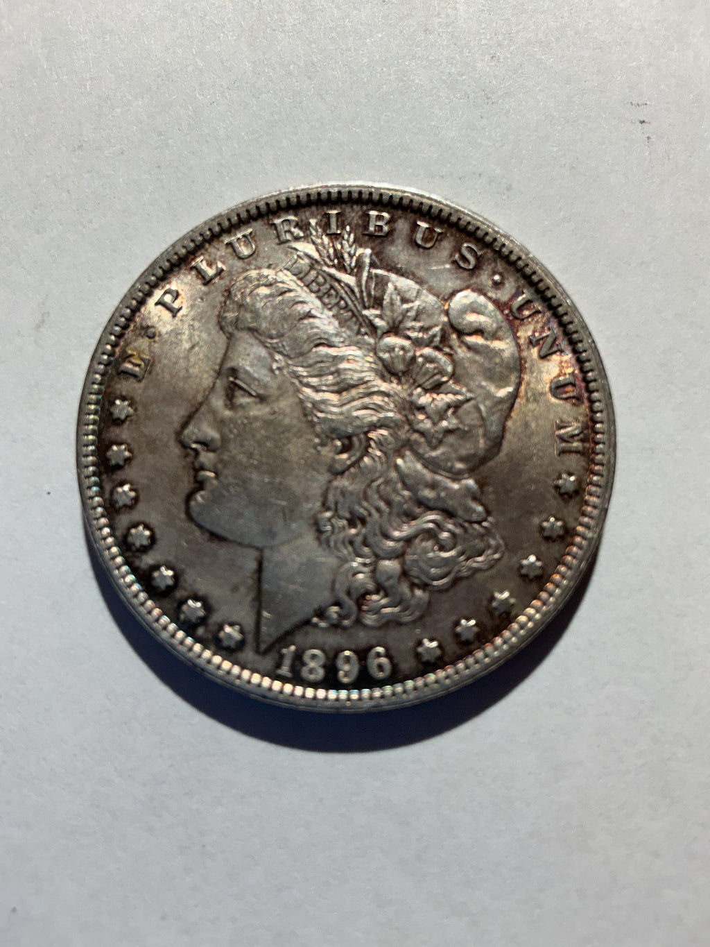 Lot 25, 1896 Morgan silver dollar, AU, nice coin