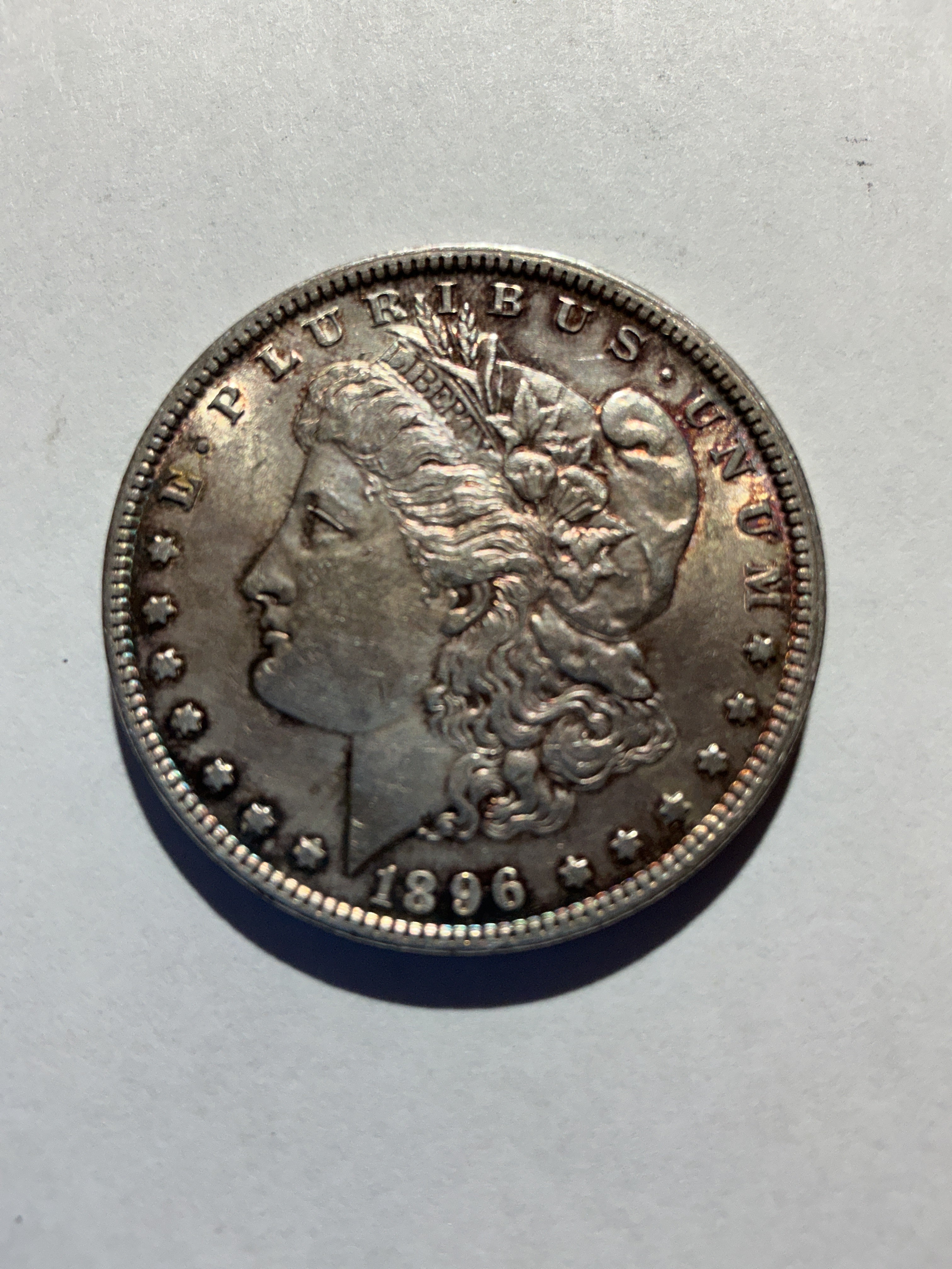 Lot 25, 1896 Morgan silver dollar, AU, nice coin