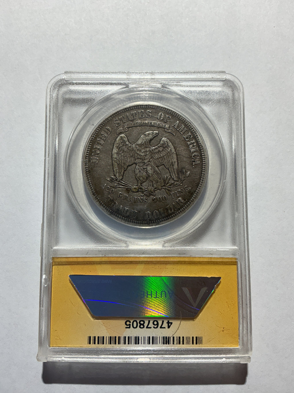 Lot 2, 1877 S Trade Dollar VF30
