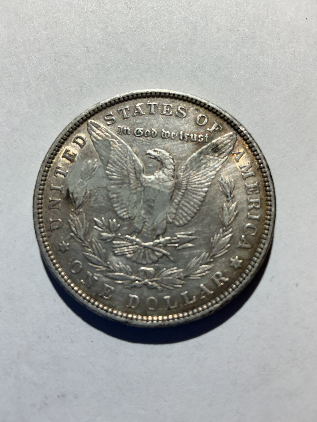 Lot 27, 1881 Morgan silver dollar, AU