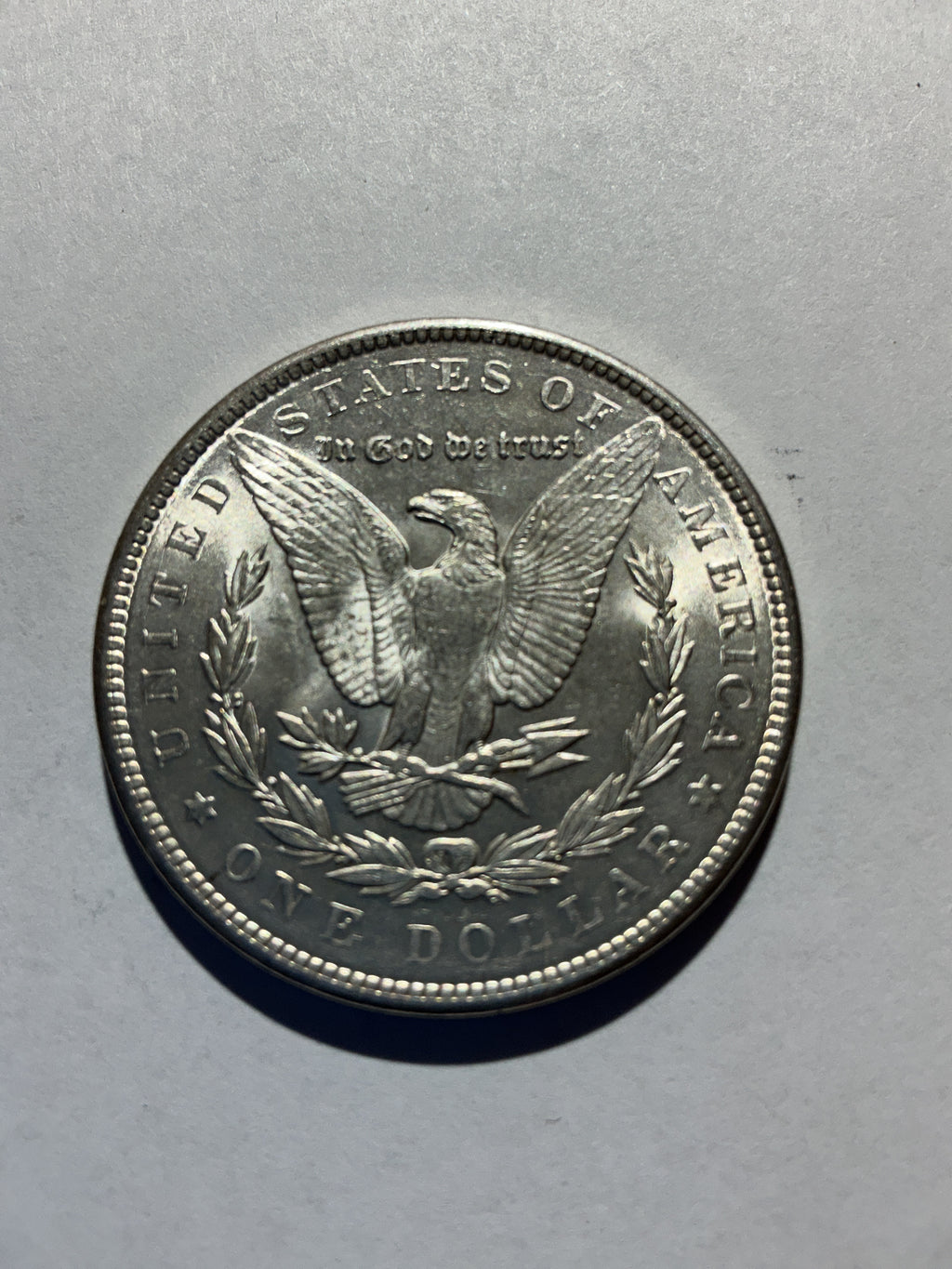 Lot 23, 1890 Morgan silver dollar, AU, nice coin