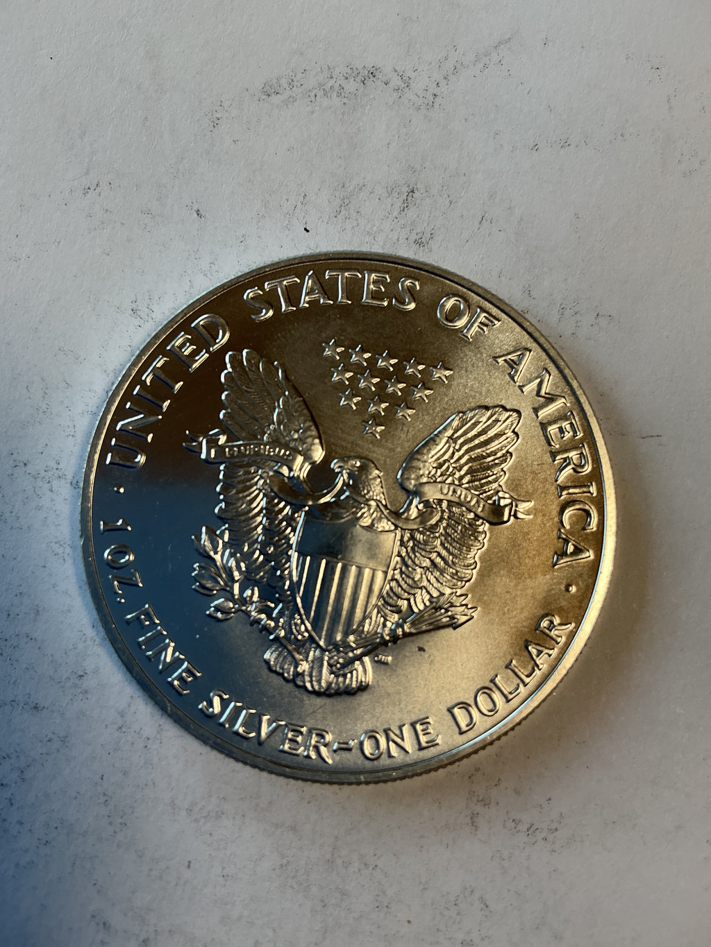 Lot 39, 1992 American silver eagle, 1 oz fine silver