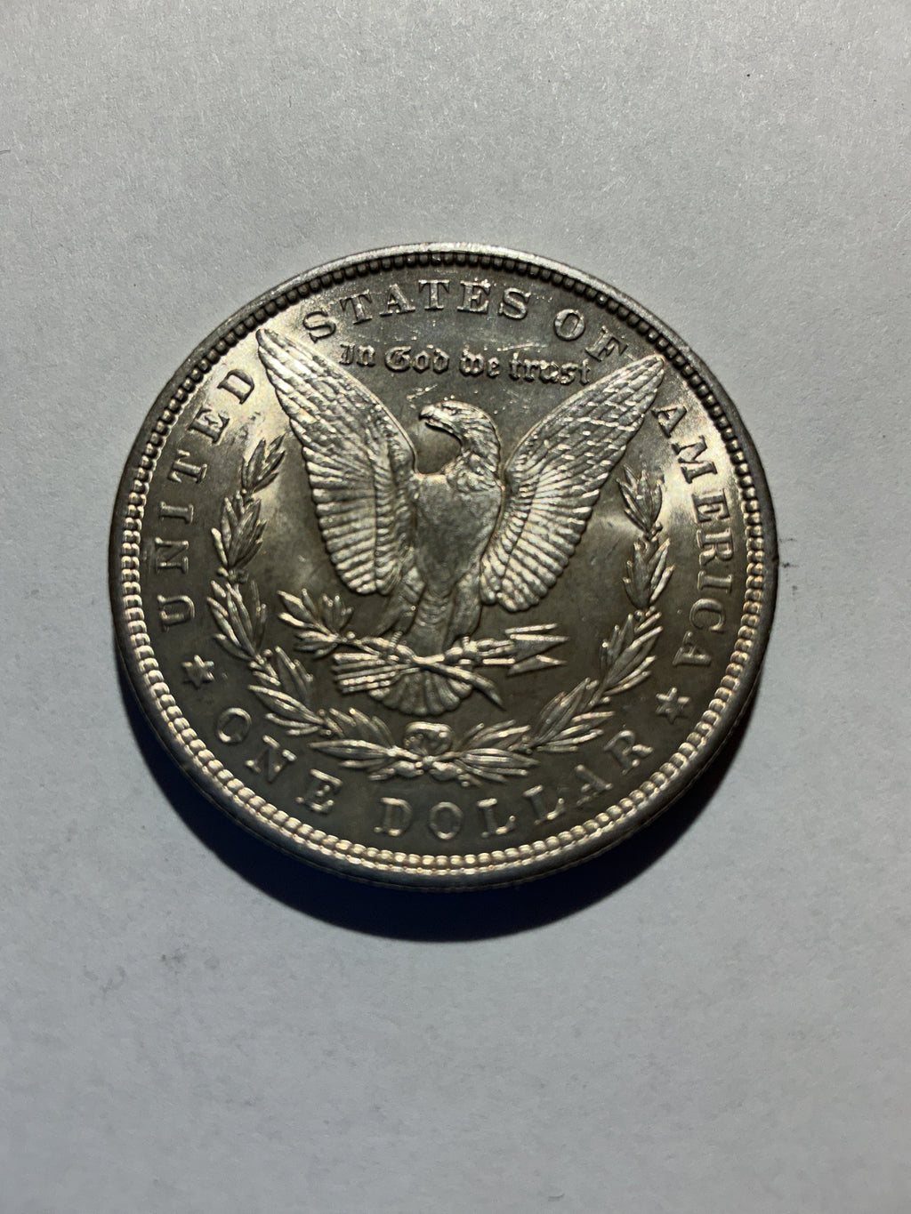 Lot 24, 1900 Morgan silver dollar, AU, nice coin