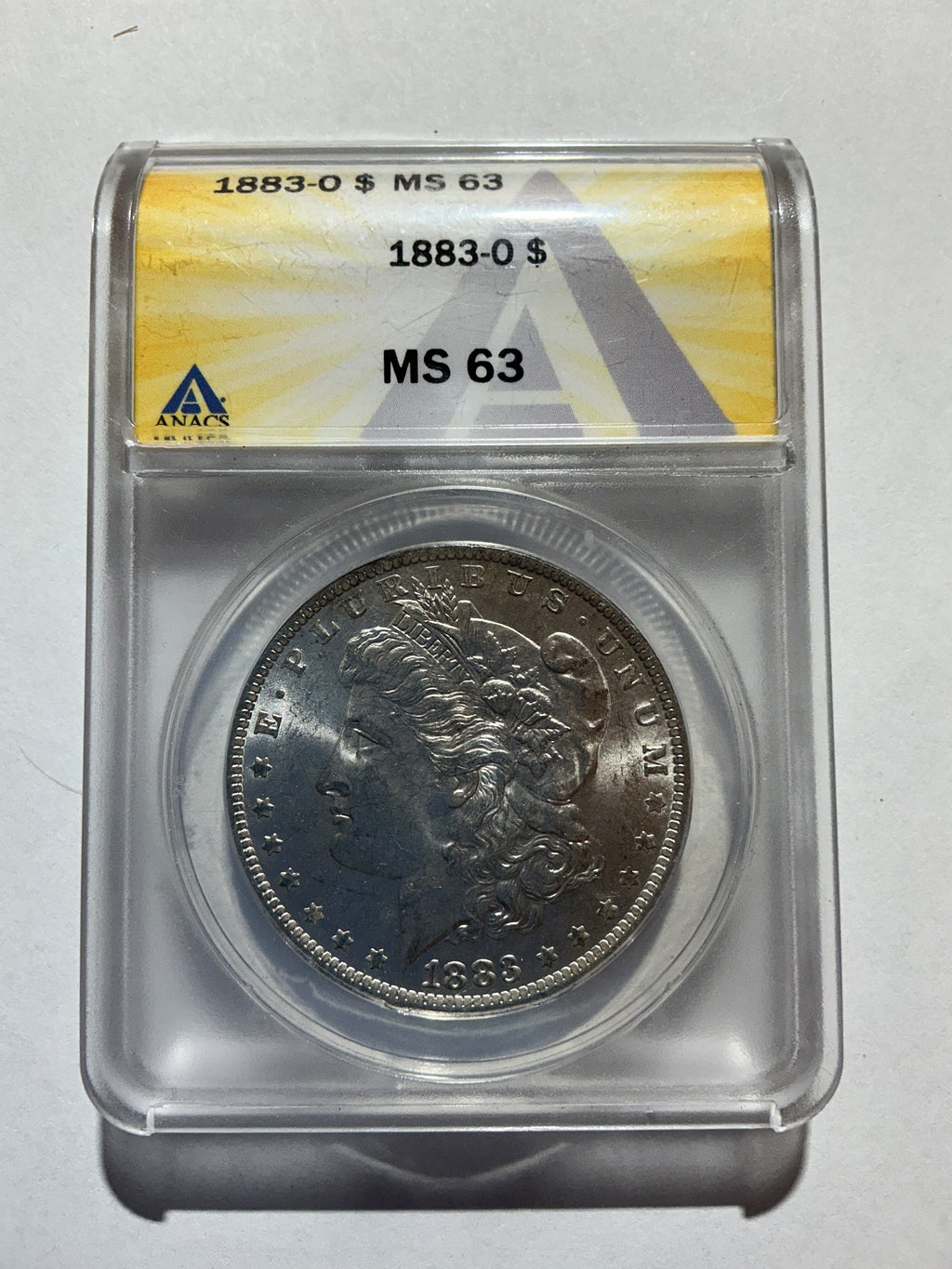 Lot 12, 1883 O Morgan silver dollar, MS63