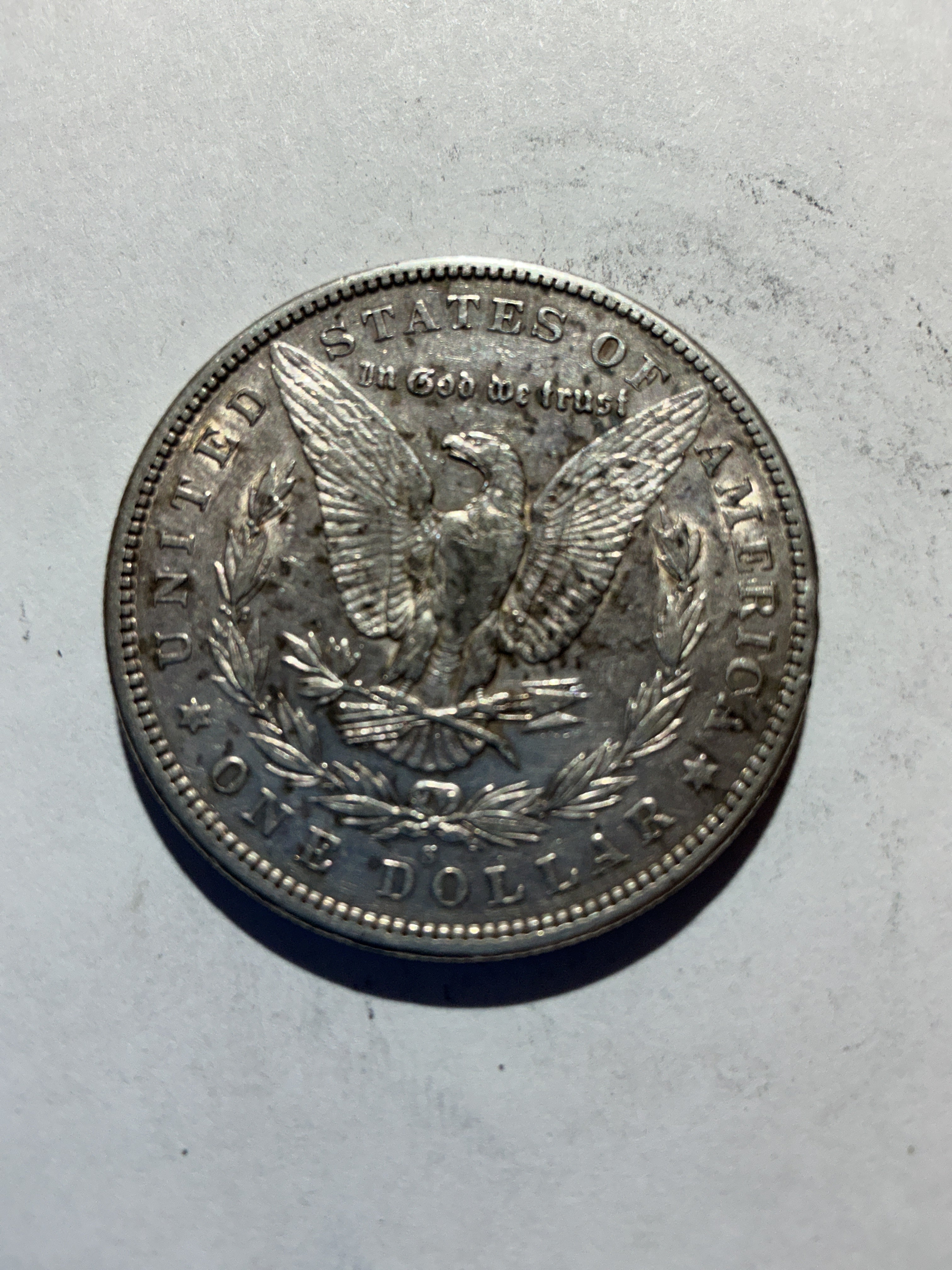 Lot 49, 1890 S Morgan silver dollar,AU