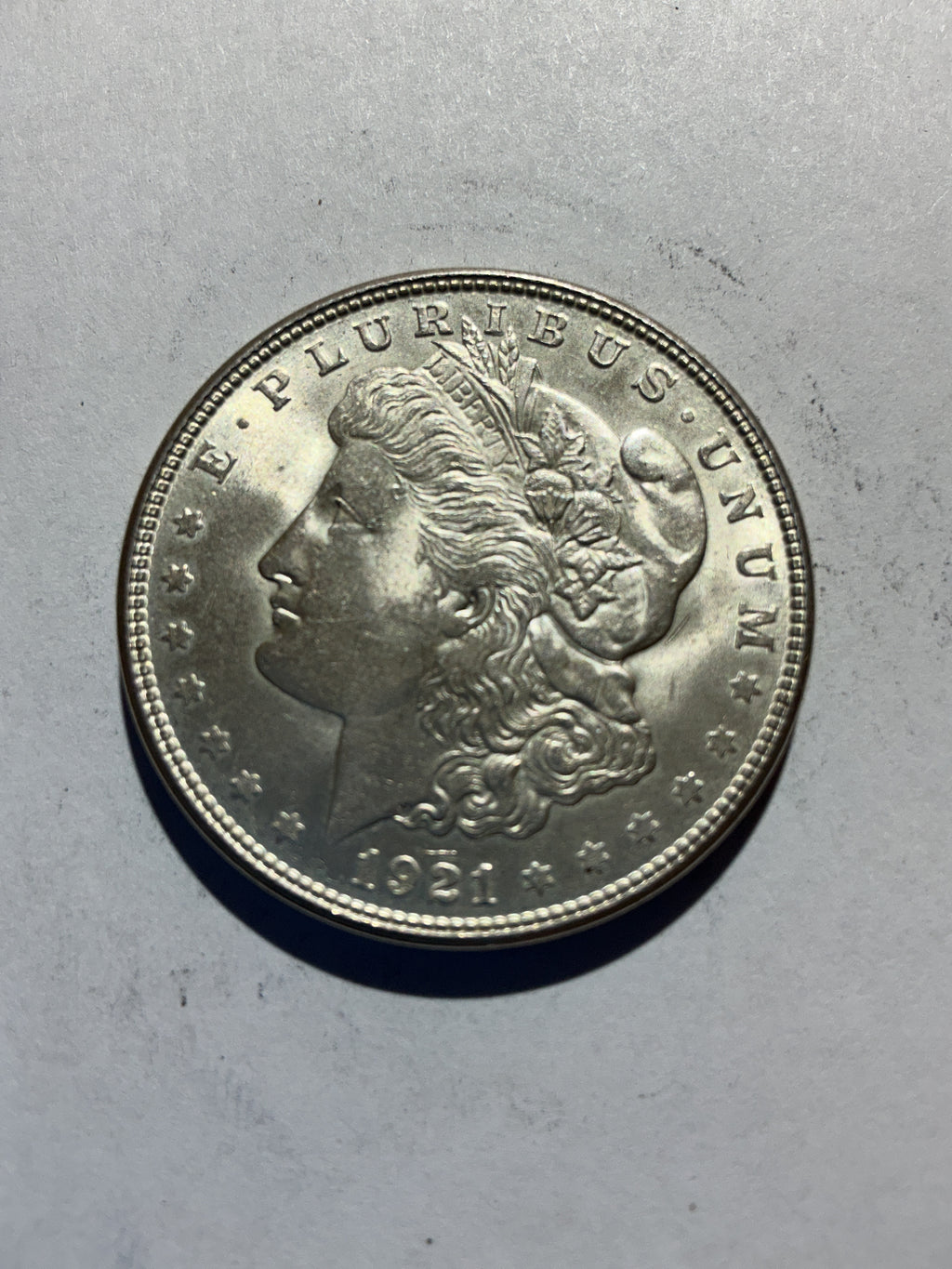 Lot 47, 1921 S Morgan silver dollar, AU nice coin
