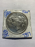 Lot 18, 1926 D peace dollar, AU