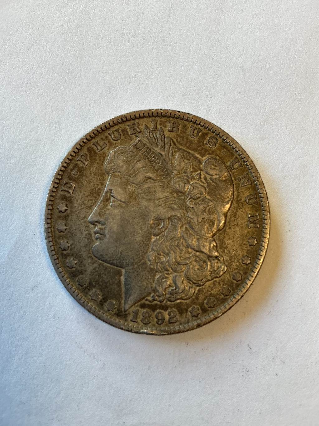 Lot 19 1892 O Morgan silver dollar, VF