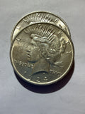 Lot 33, 2 1924 Peace dollar, AU
