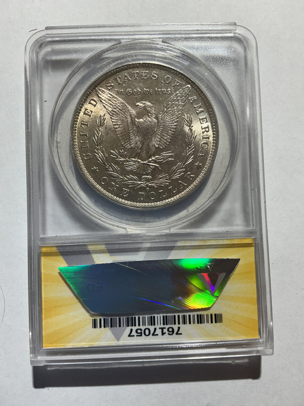 Lot 12, 1883 O Morgan silver dollar, MS63