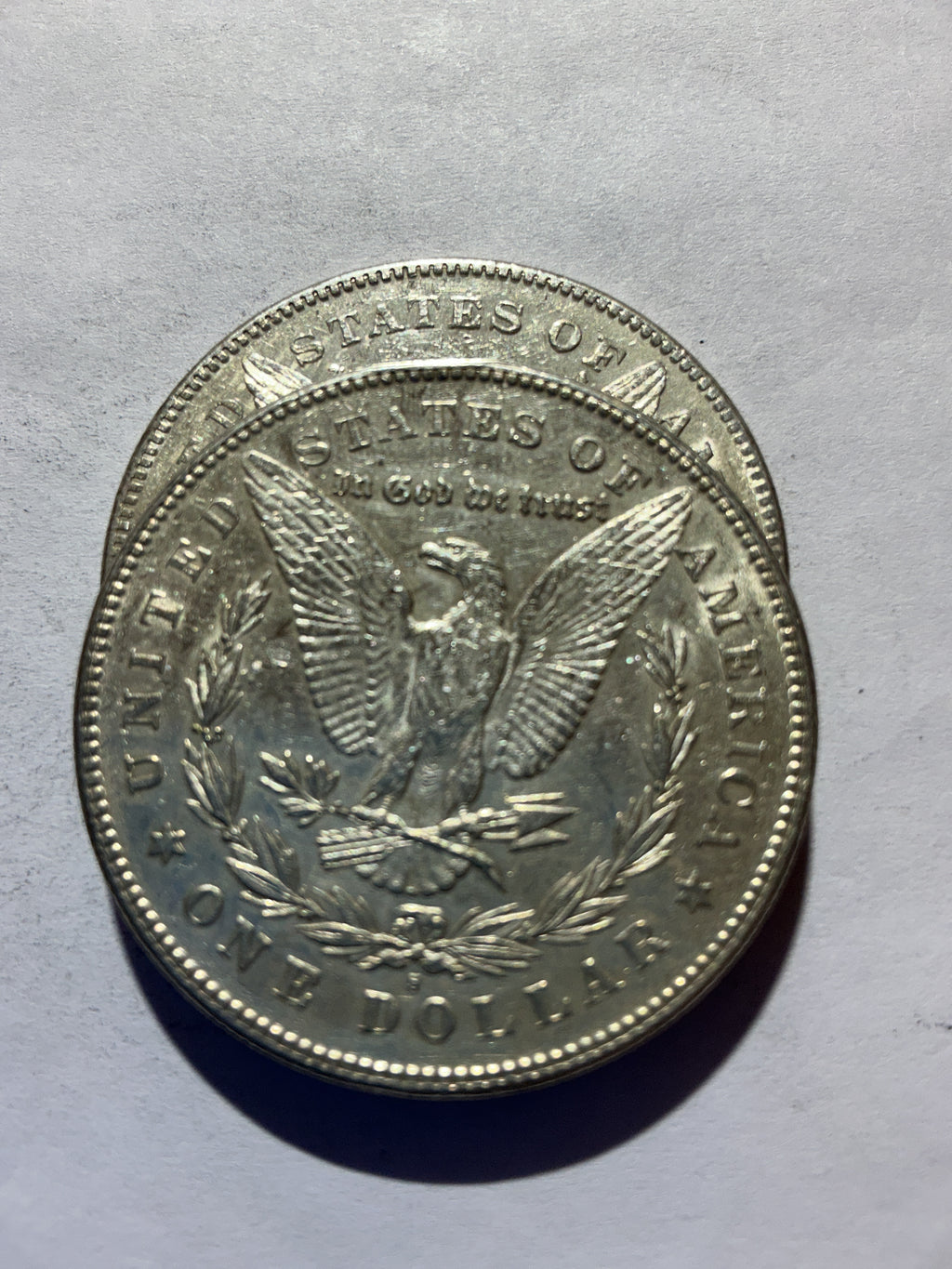 Lot 64, 1878 S Morgan silver dollar, AU