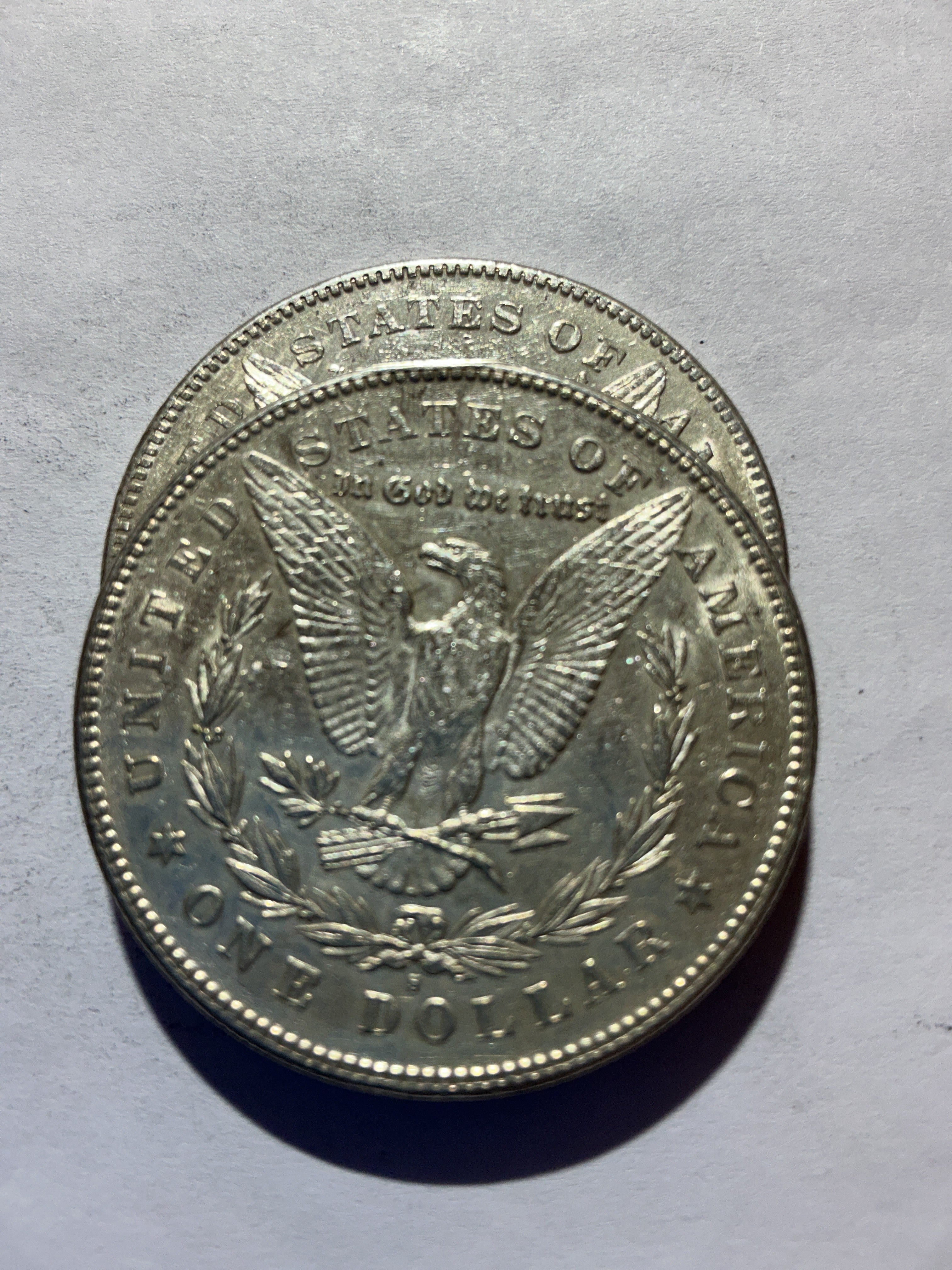 Lot 64, 1878 S Morgan silver dollar, AU