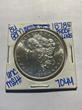 Lot 5, 1878 S Morgan silver dollar, BU