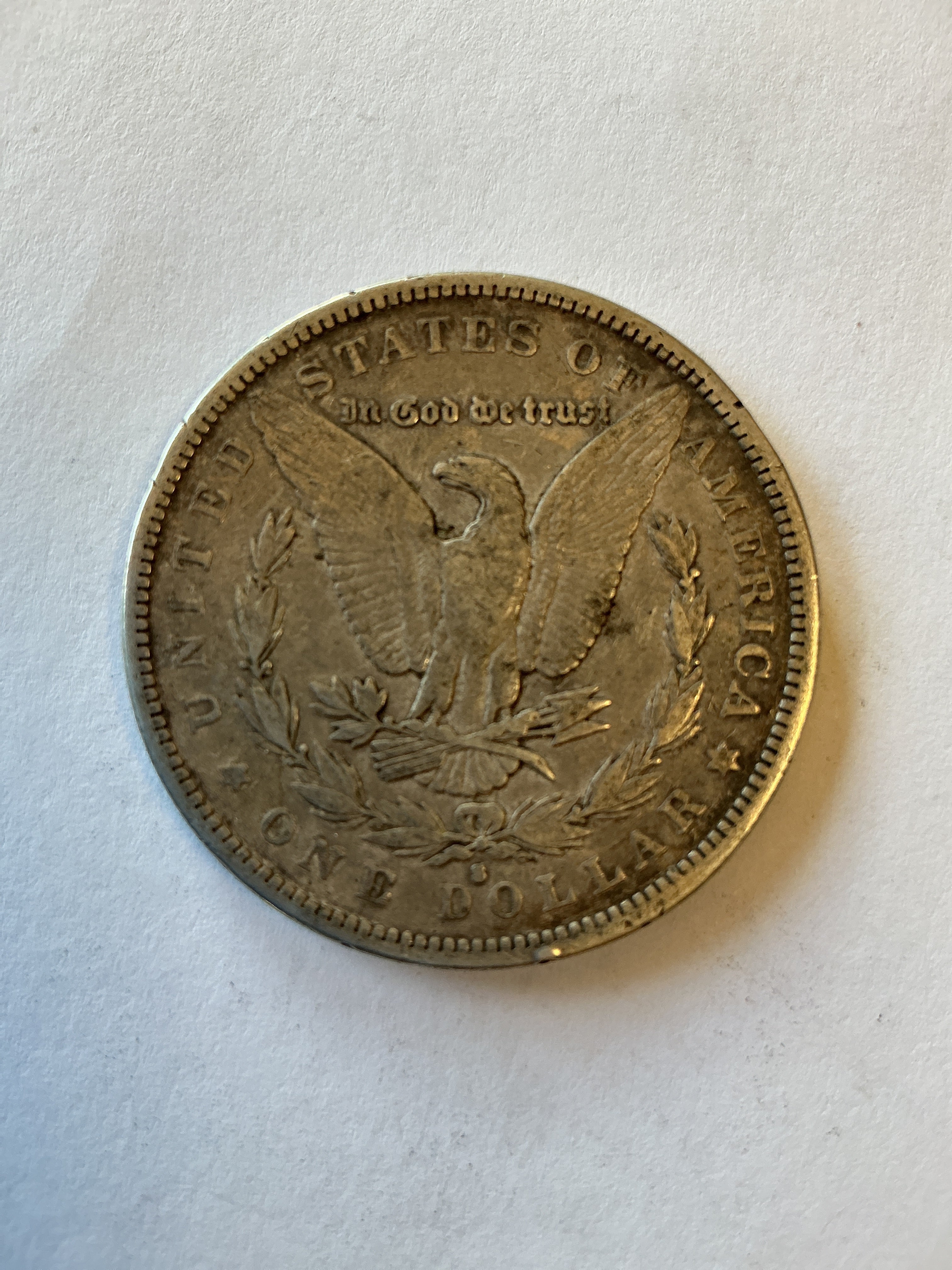 Lot 16 1879 S Morgan silver dollar, XF