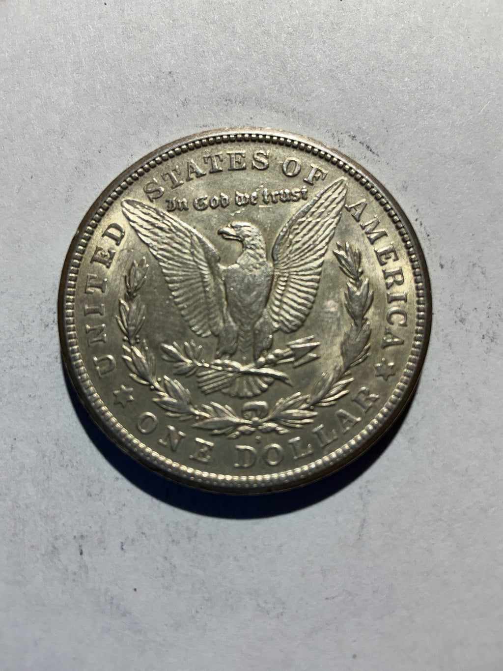 Lot 50, 1921 S Morgan silver dollar, AU