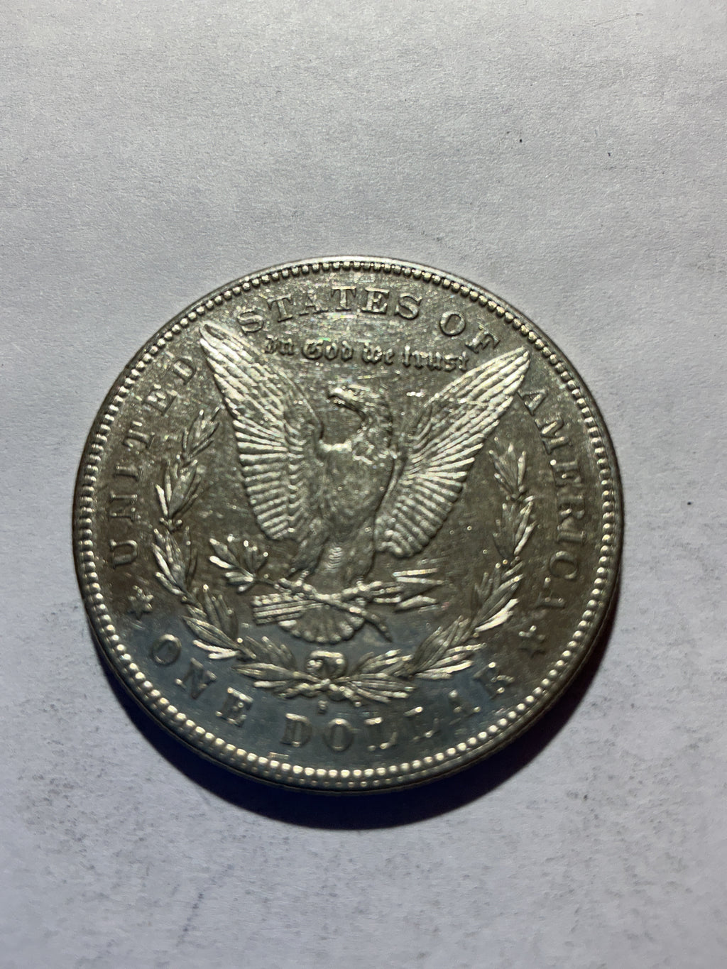 Lot 65, 1878 S Morgan silver dollar, AU