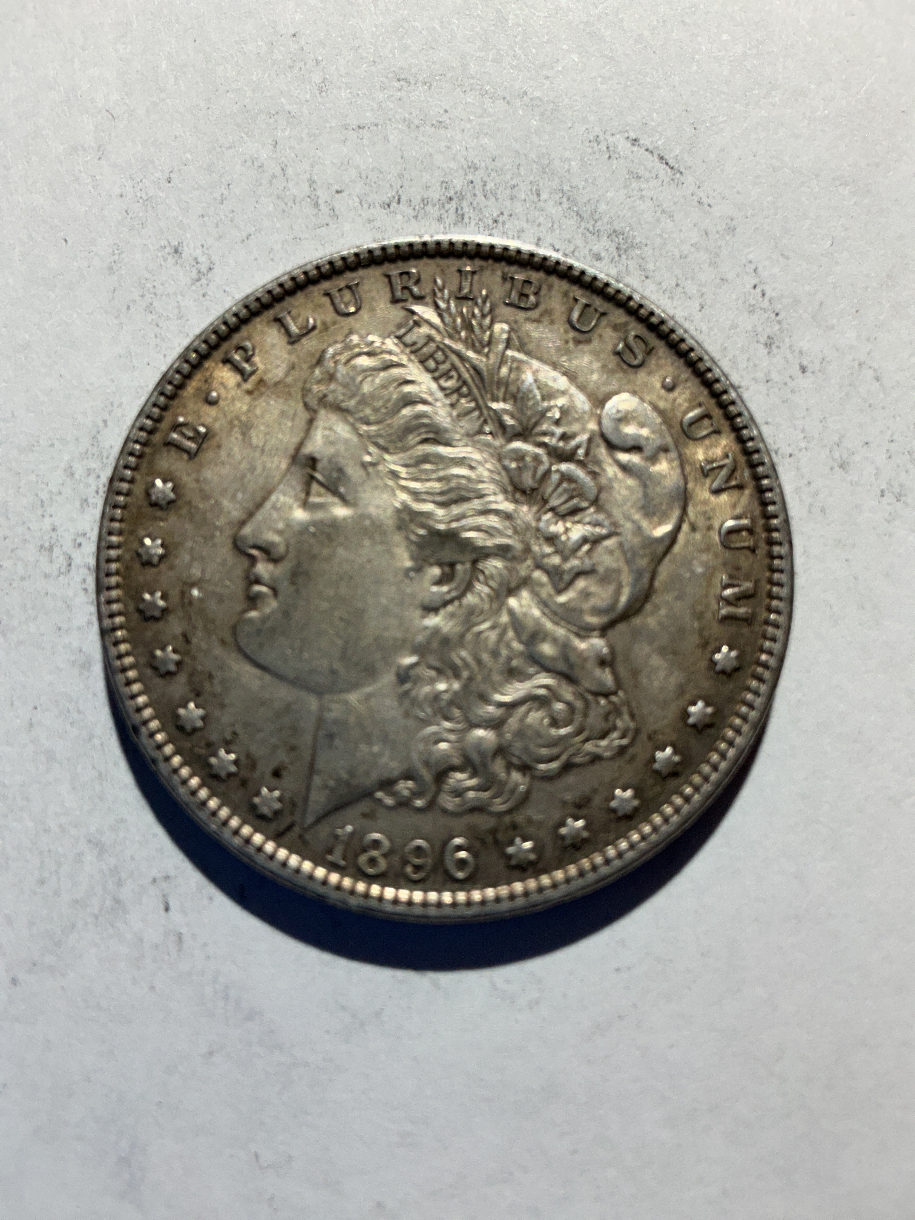 Lot 67, 1896 Morgan silver dollar, AU