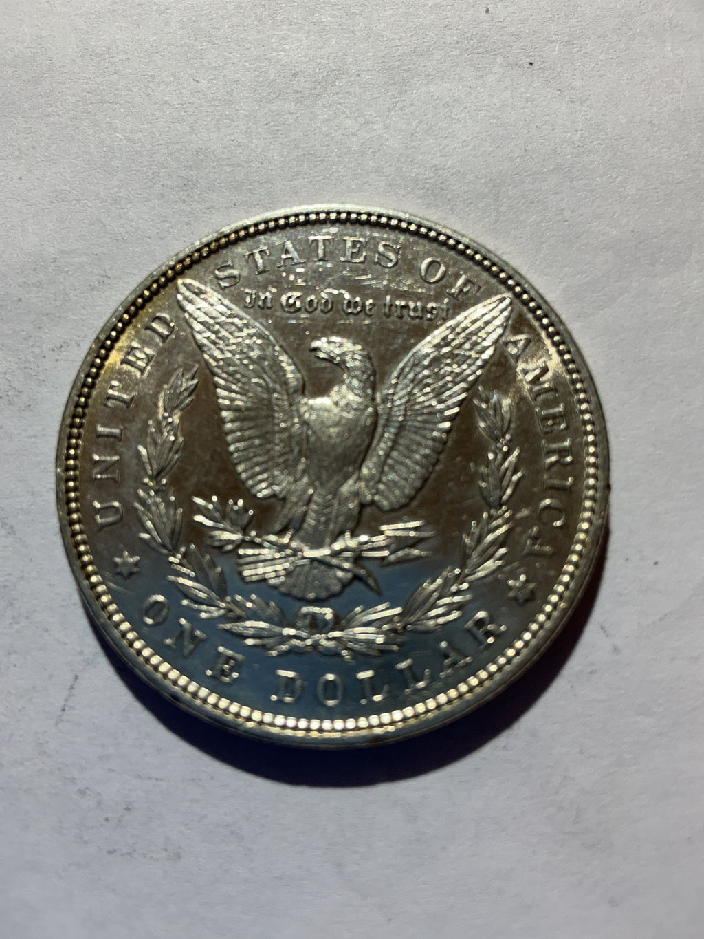 Lot 53, 1887 Morgan silver dollar, AU
