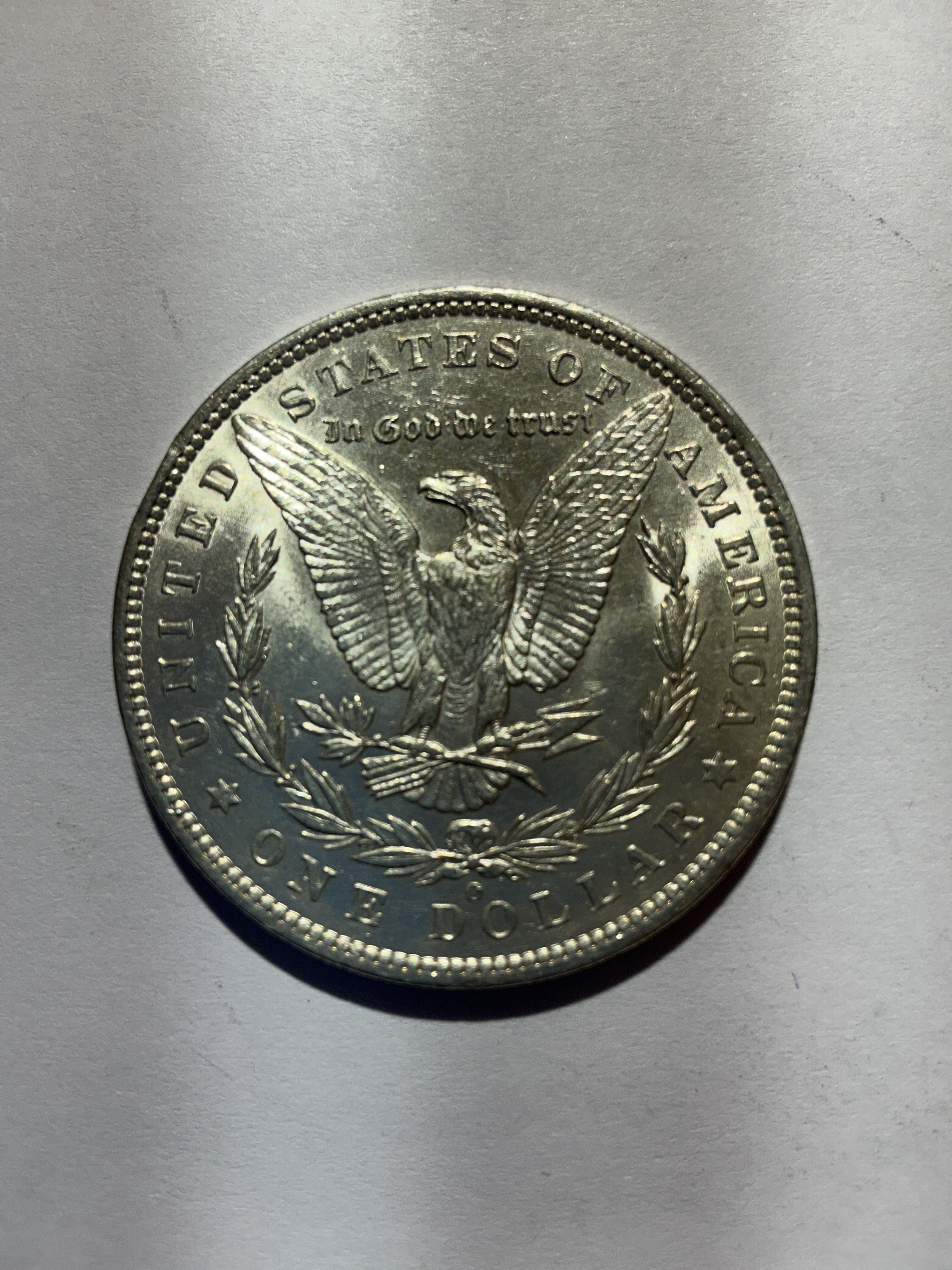 Lot 10, 1885 O Morgan silver dollar, AU