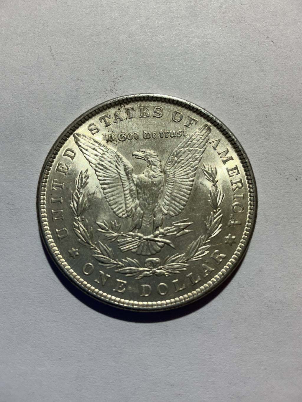 Lot 13, 1881 Morgan silver dollar, AU