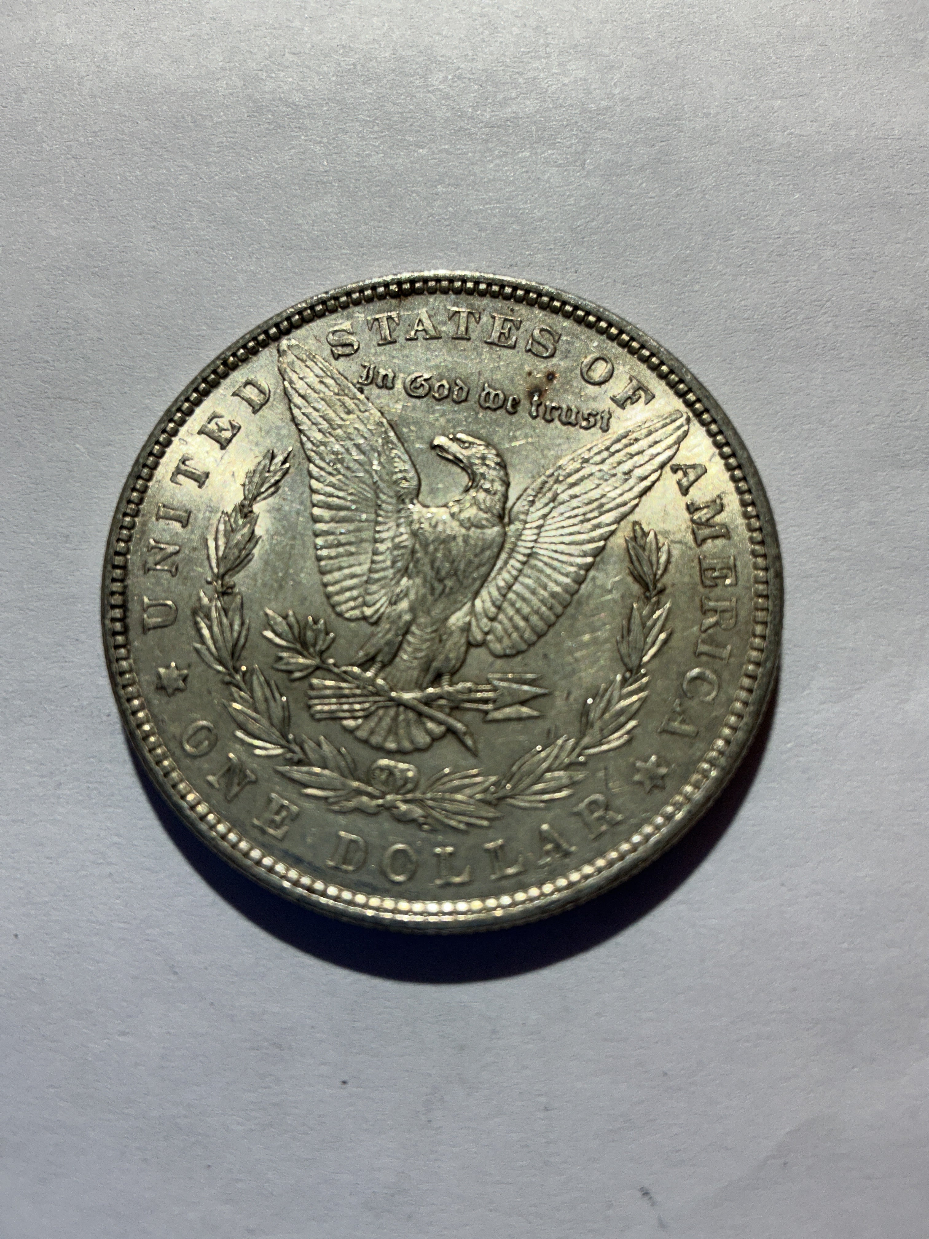 Lot 41, 1881 Morgan silver dollar, AU
