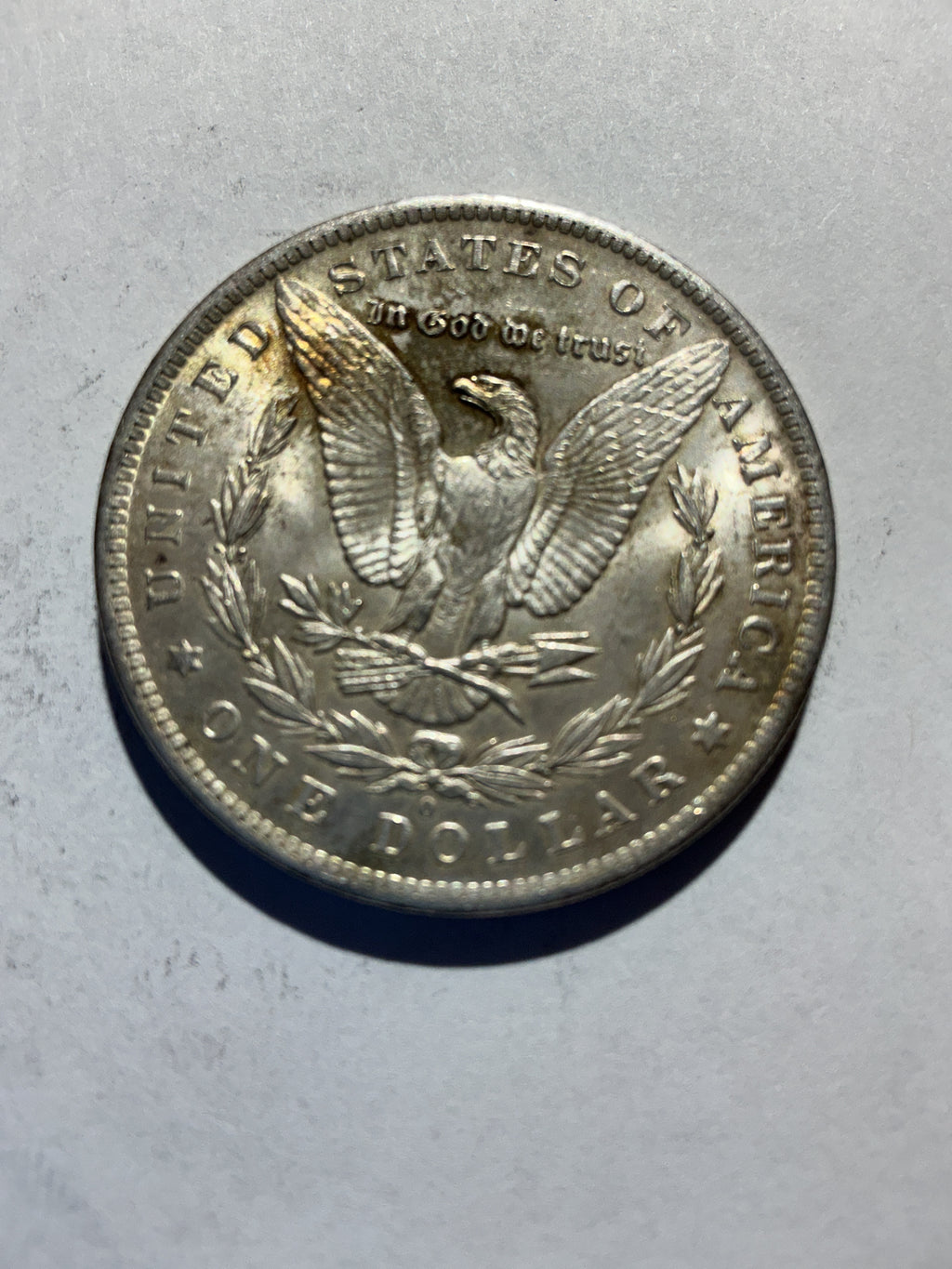 Lot 42, 1884 O Morgan silver dollar, AU