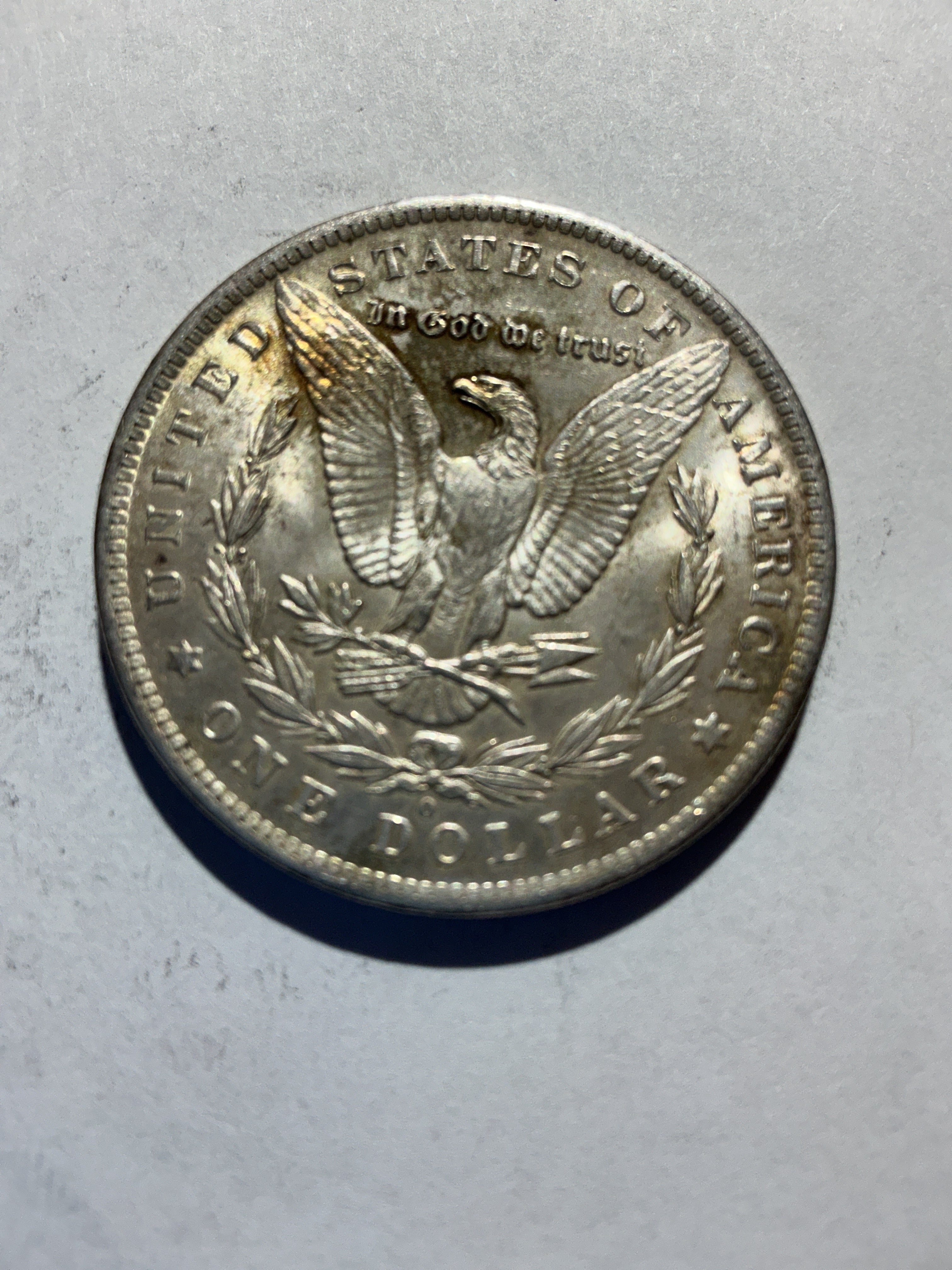 Lot 42, 1884 O Morgan silver dollar, AU