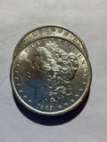 Lot 55, 2 1889 Morgan silver dollar, AU