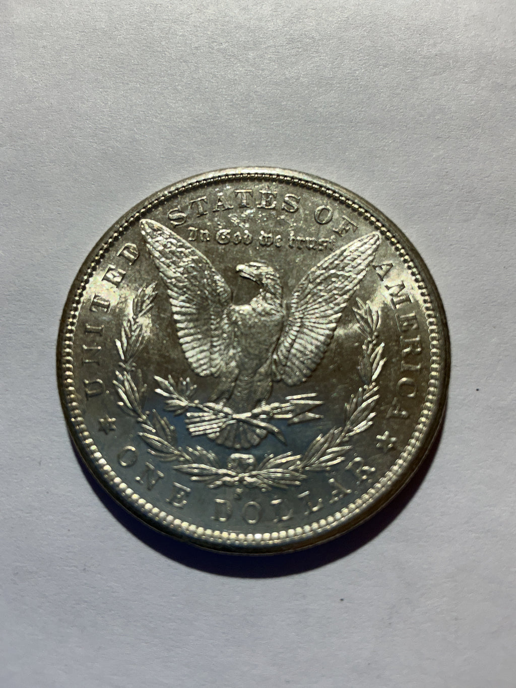 Lot 40, 1881 S Morgan silver dollar, AU