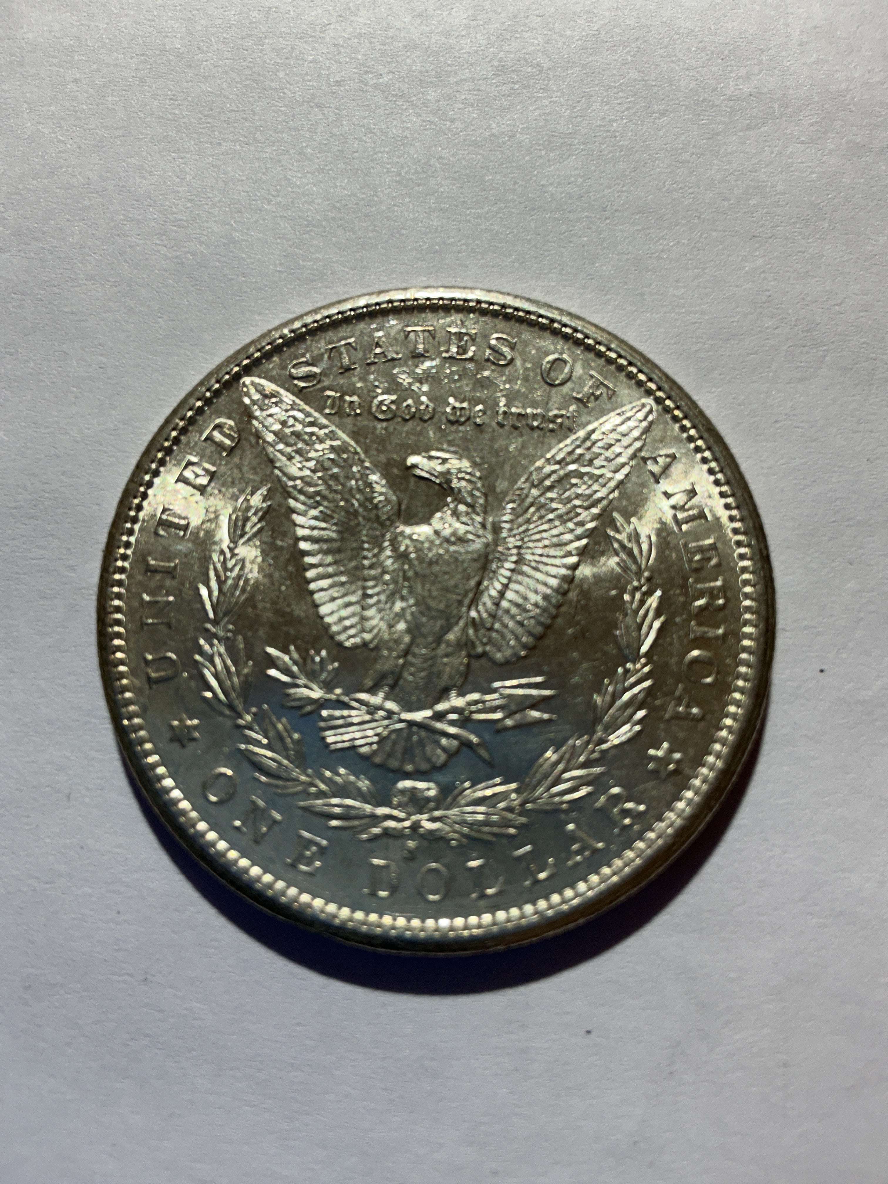 Lot 40, 1881 S Morgan silver dollar, AU