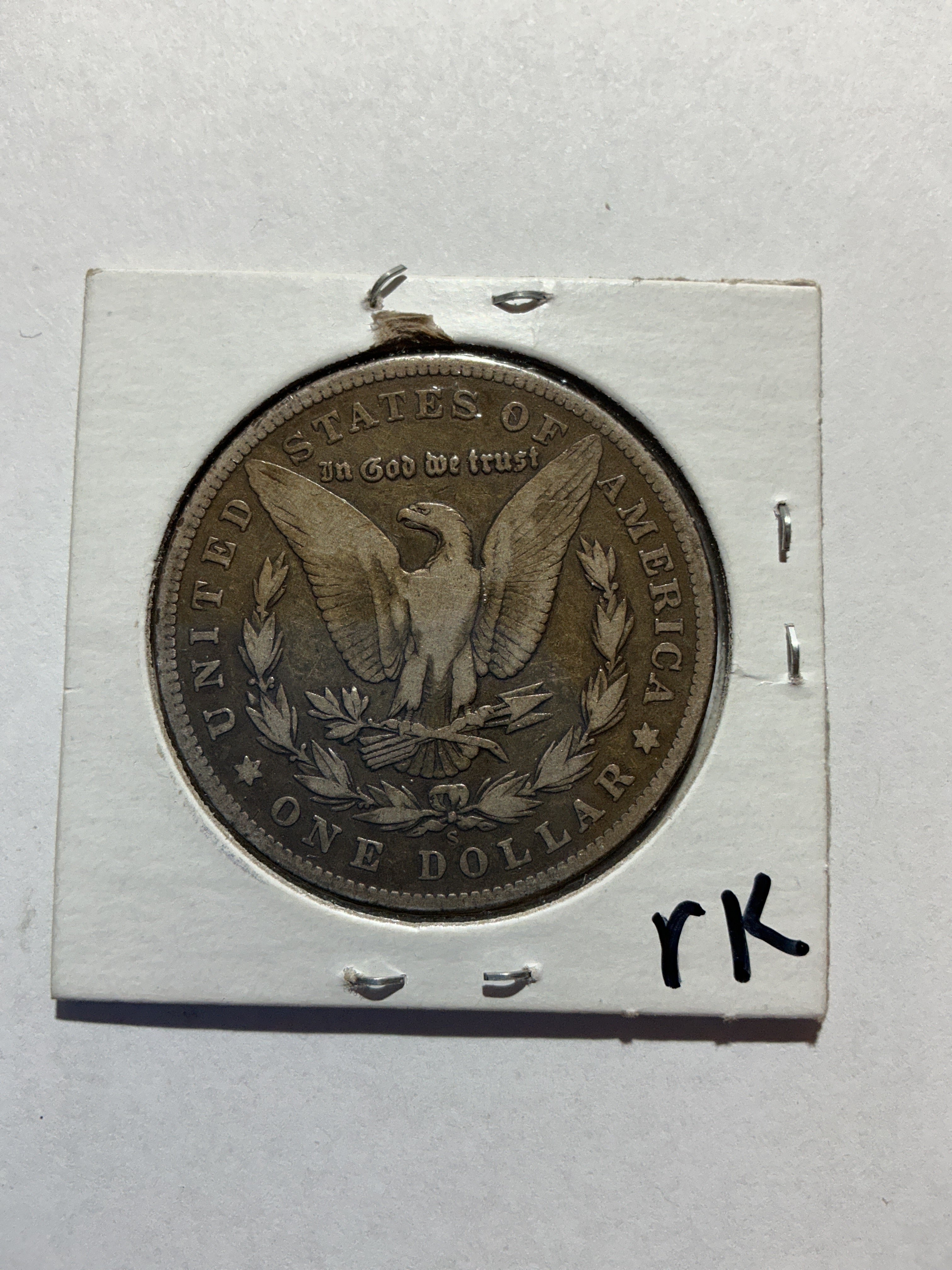 Lot 16, 1903 S, Morgan silver dollar, F low mintage