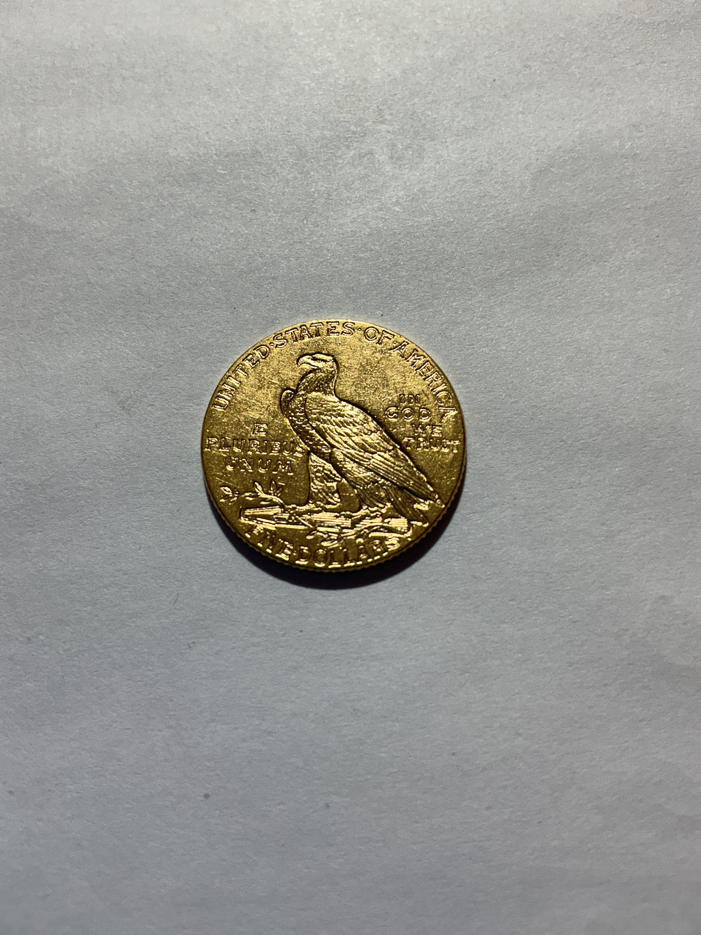 Lot 19, 1910,5 dollar gold half eagle Indian head, 90% gold 10% copper