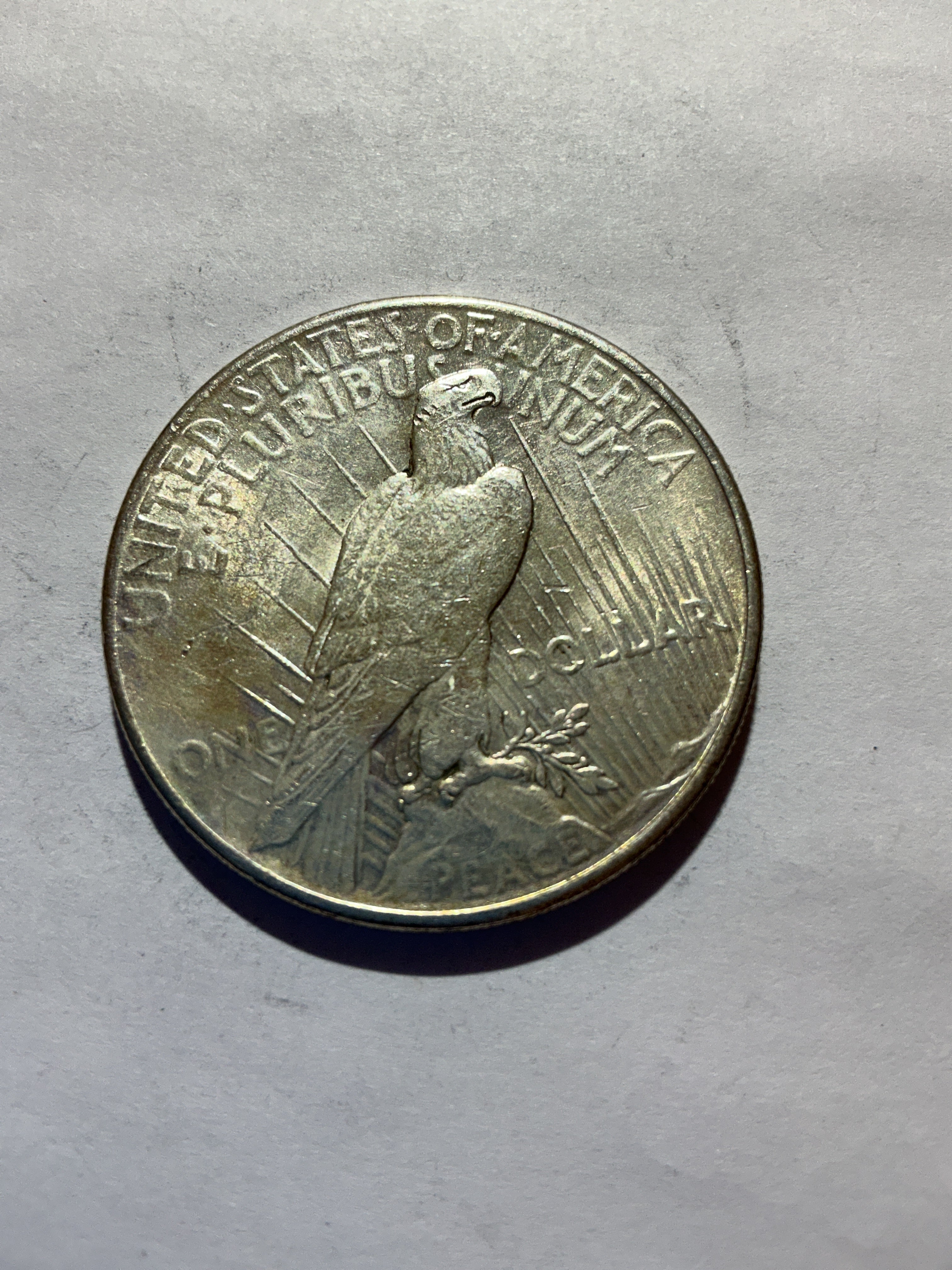 Lot 37, 1925 Peace dollar,AU